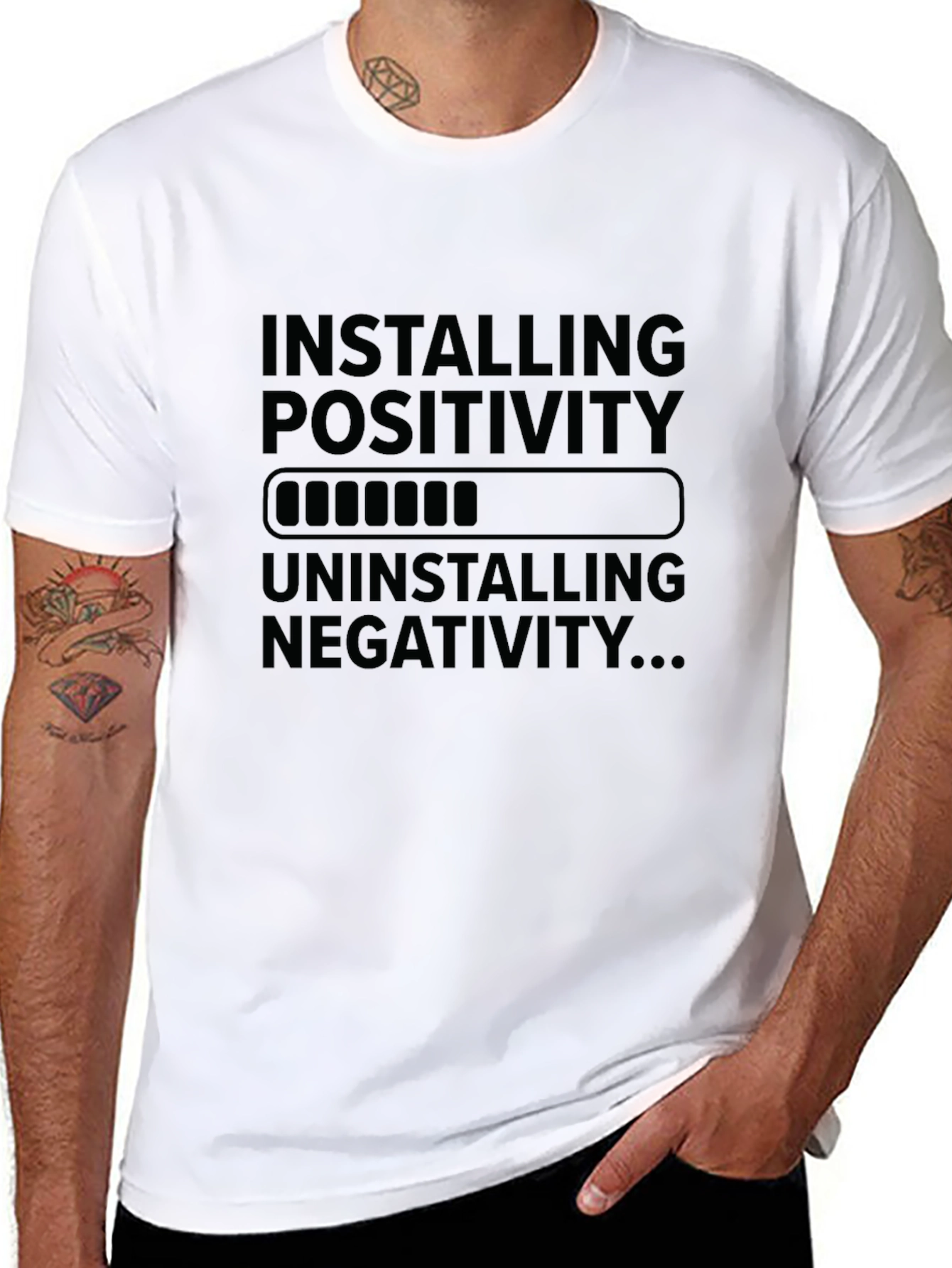 Installing Positivity T-Shirt - Black Graphic Tee