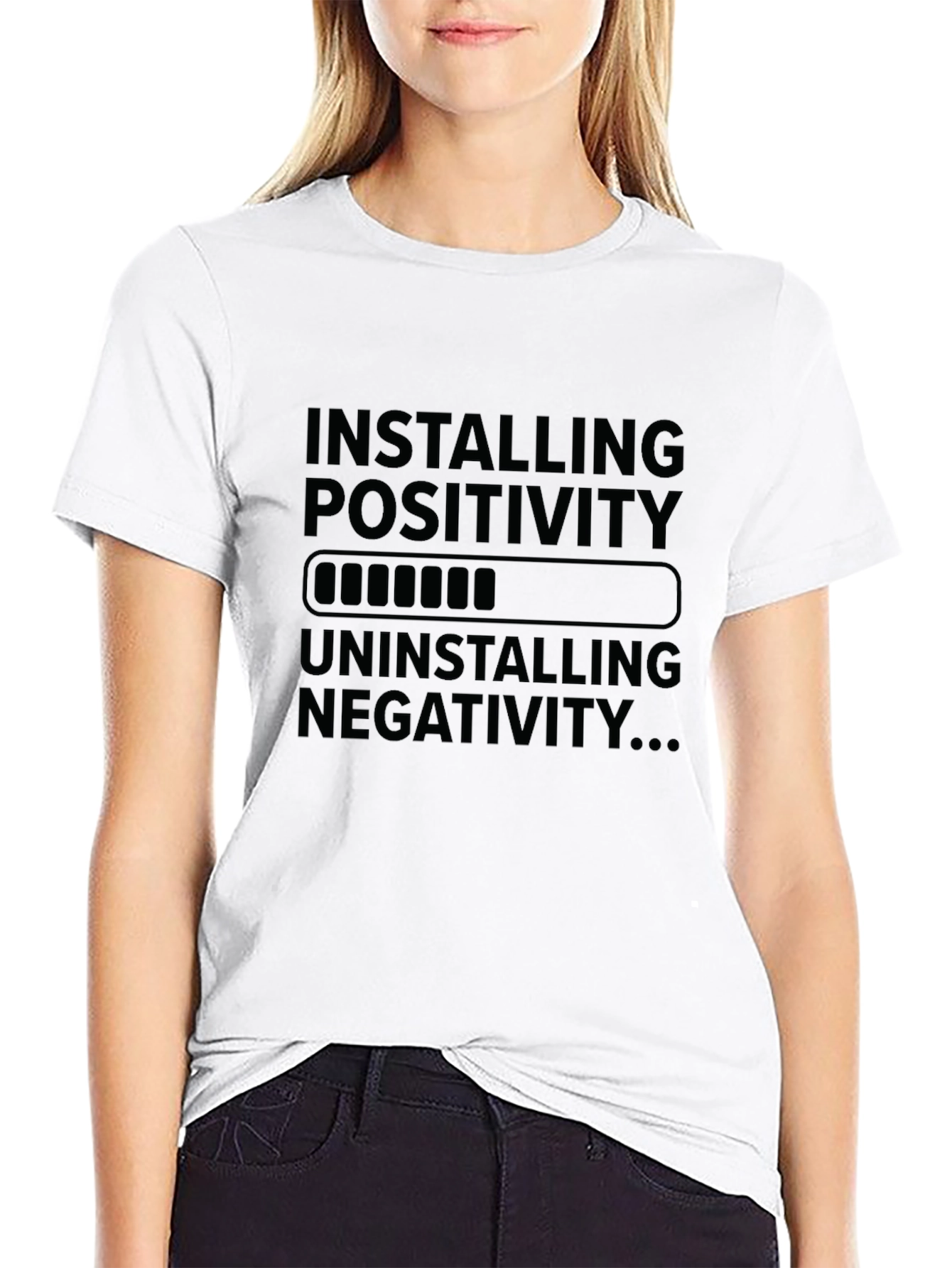 Installing Positivity T-Shirt - Black Graphic Tee