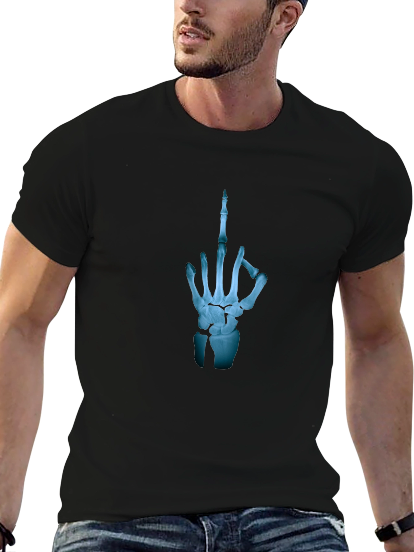 Skeleton Hand Graphic T-Shirt