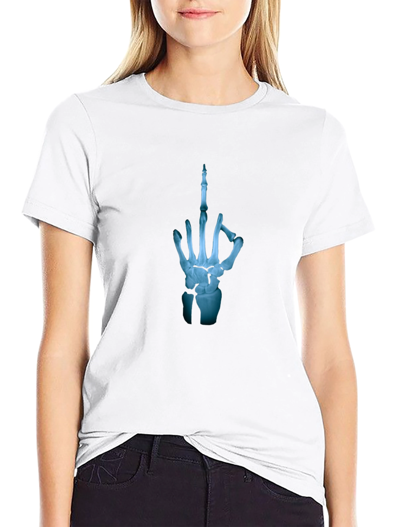 Skeleton Hand Graphic T-Shirt