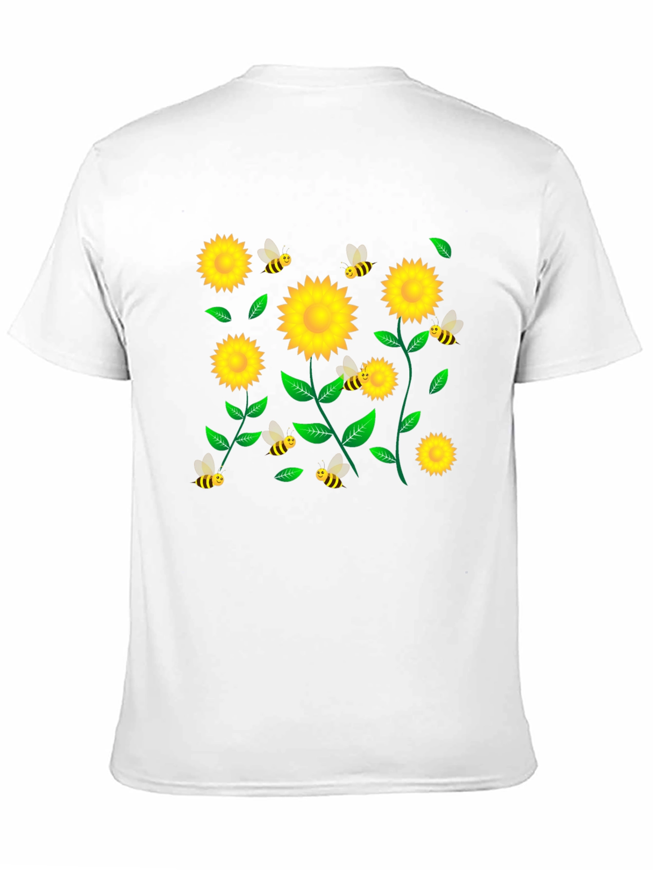 Sunflower and Bee Graphic T-Shirt