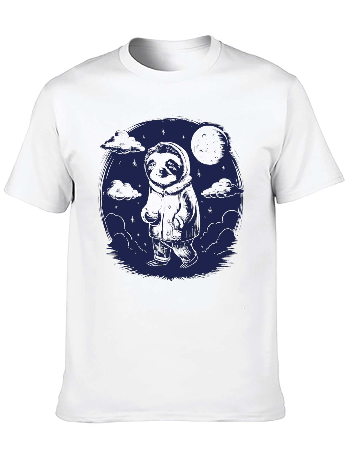 Sloth Moon Graphic Tee - Comfy Casual Style