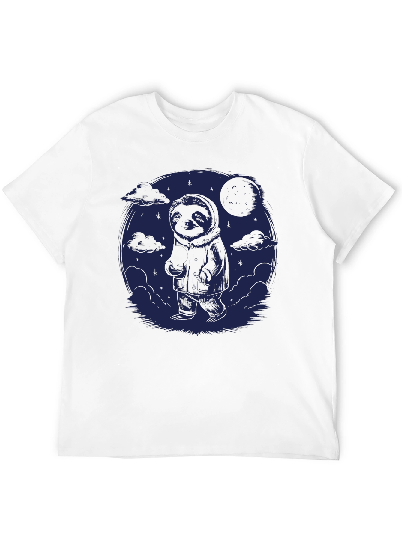 Sloth Moon Graphic Tee - Comfy Casual Style