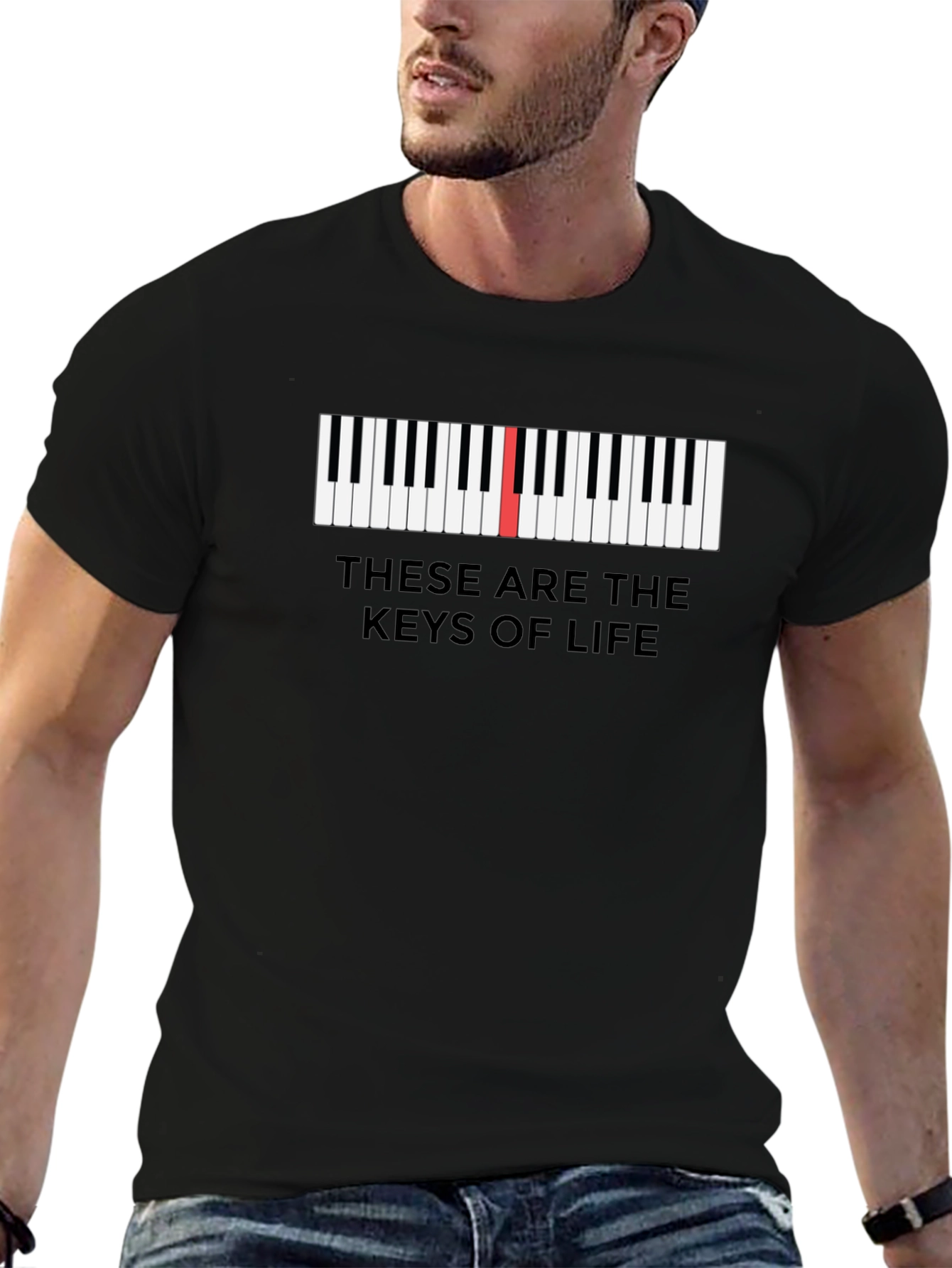 Piano Keys of Life Graphic Tee
