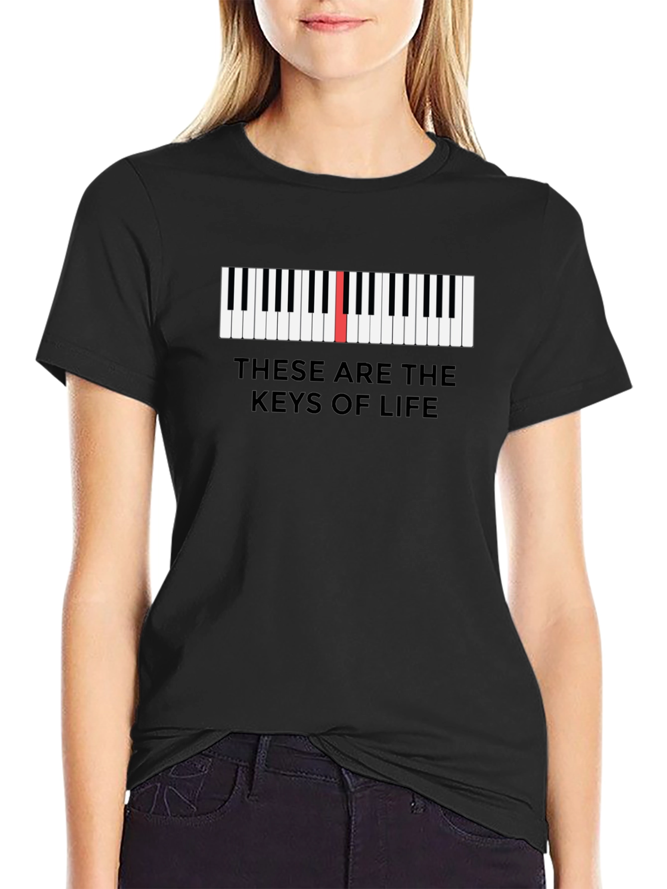 Piano Keys of Life Graphic Tee