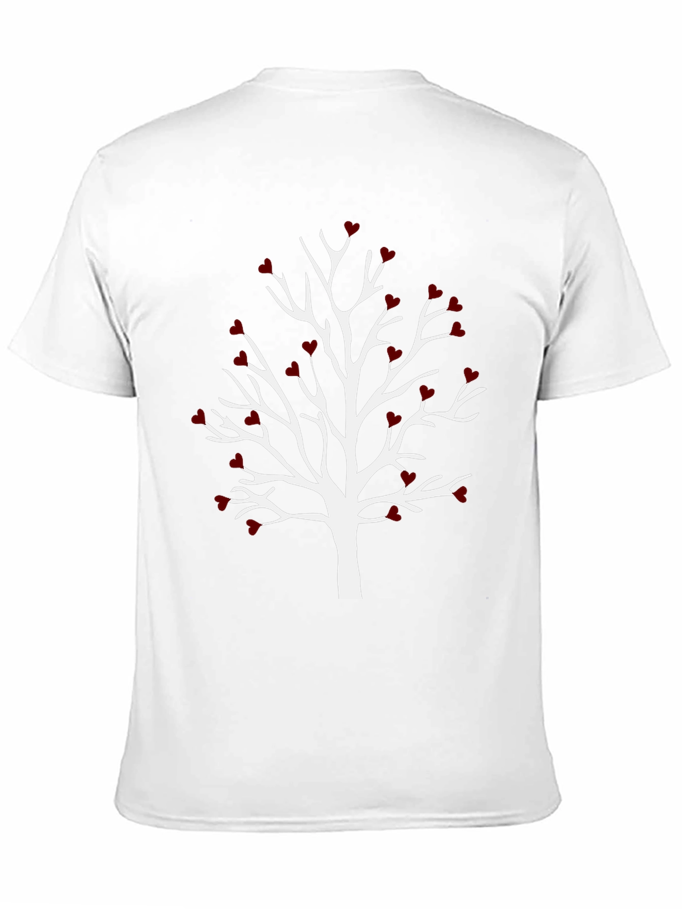 Heart Tree Graphic Tee - Black Casual T-Shirt