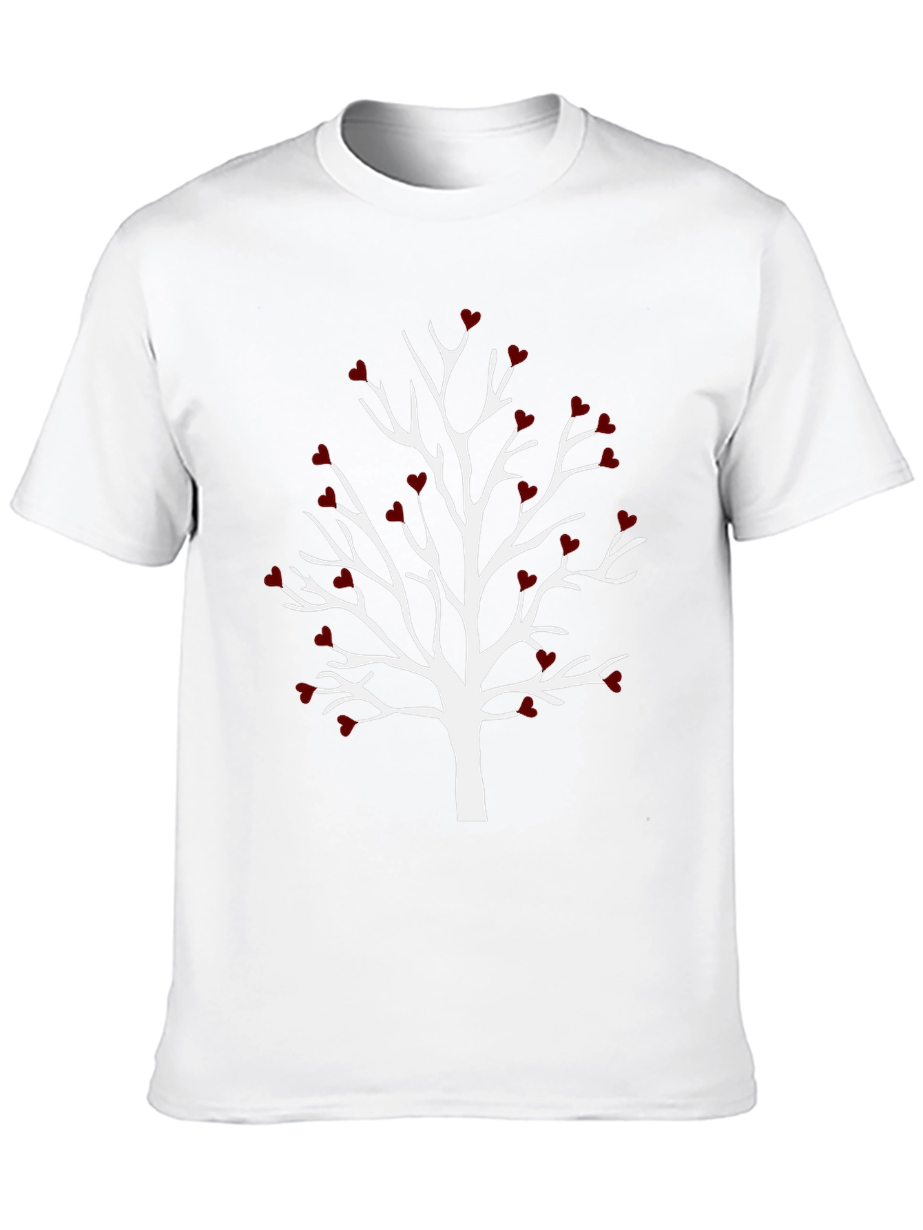 Heart Tree Graphic Tee - Black Casual T-Shirt
