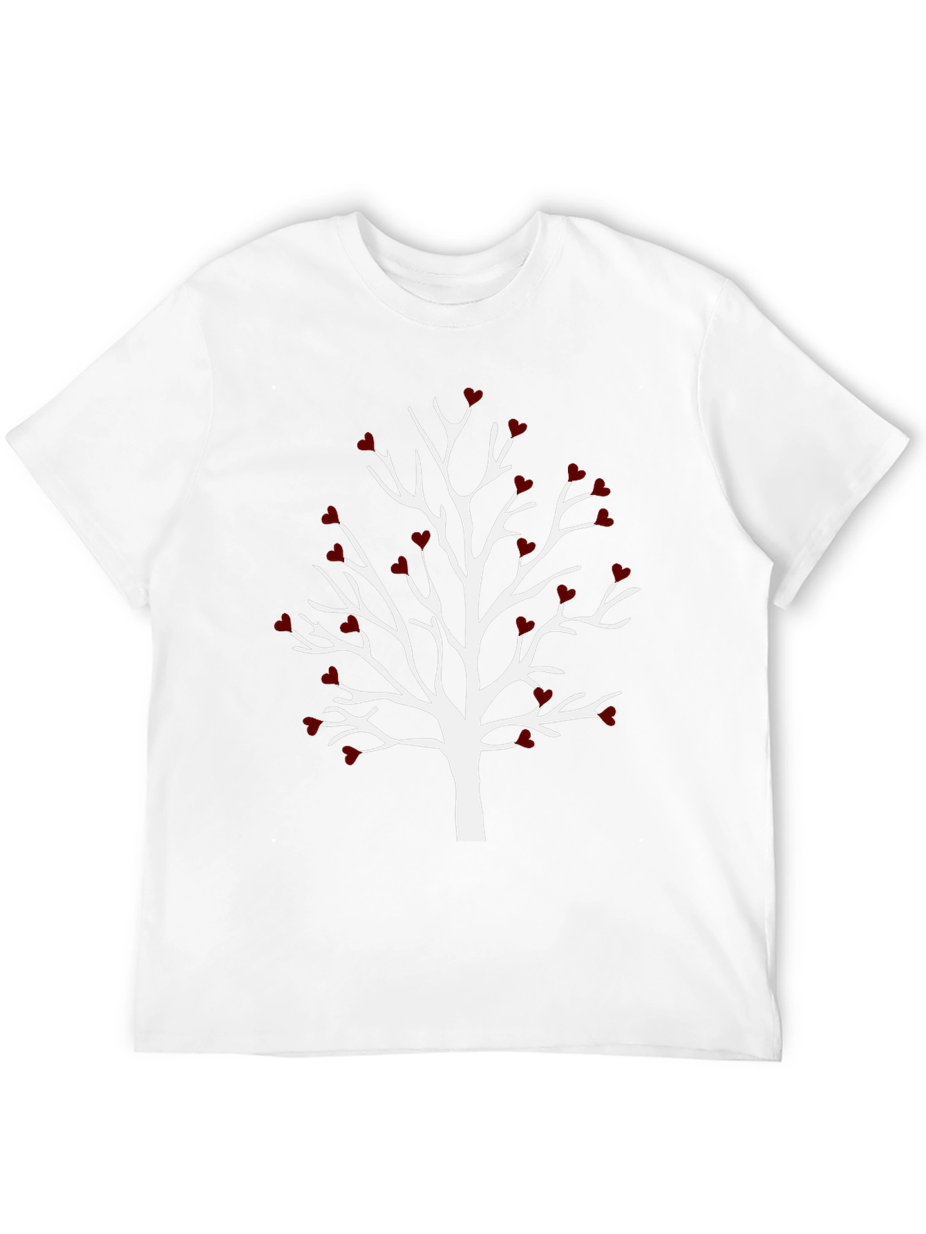 Heart Tree Graphic Tee - Black Casual T-Shirt