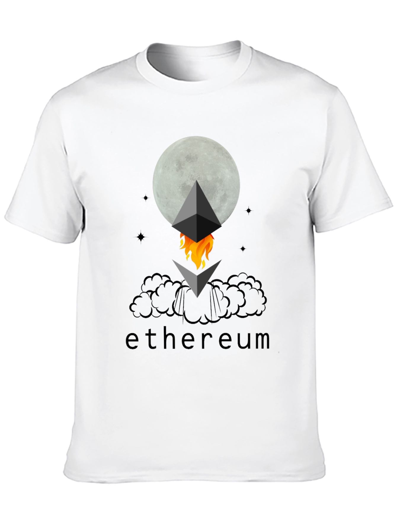 Ethereum Crypto Moon Black T-Shirt