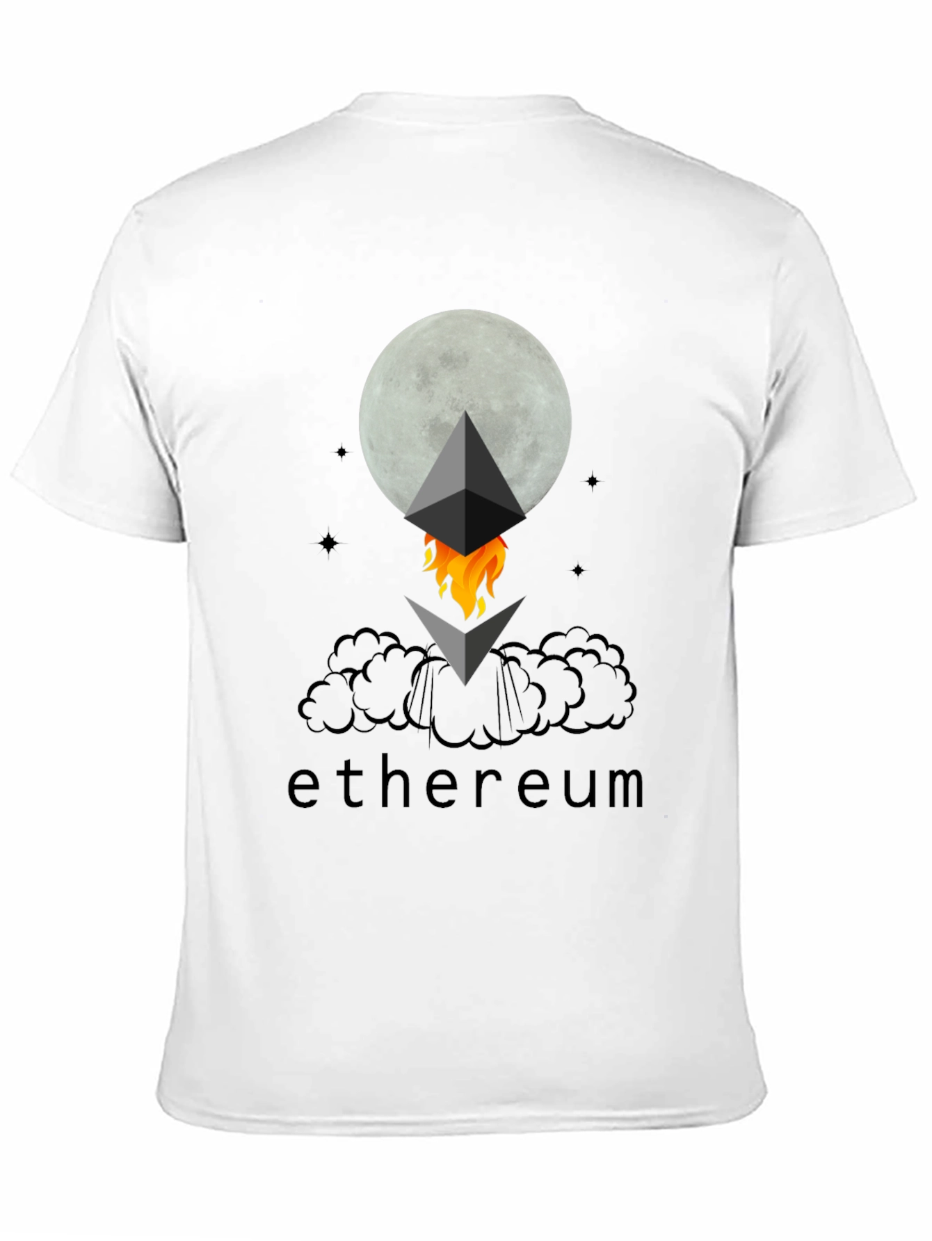 Ethereum Crypto Moon Black T-Shirt