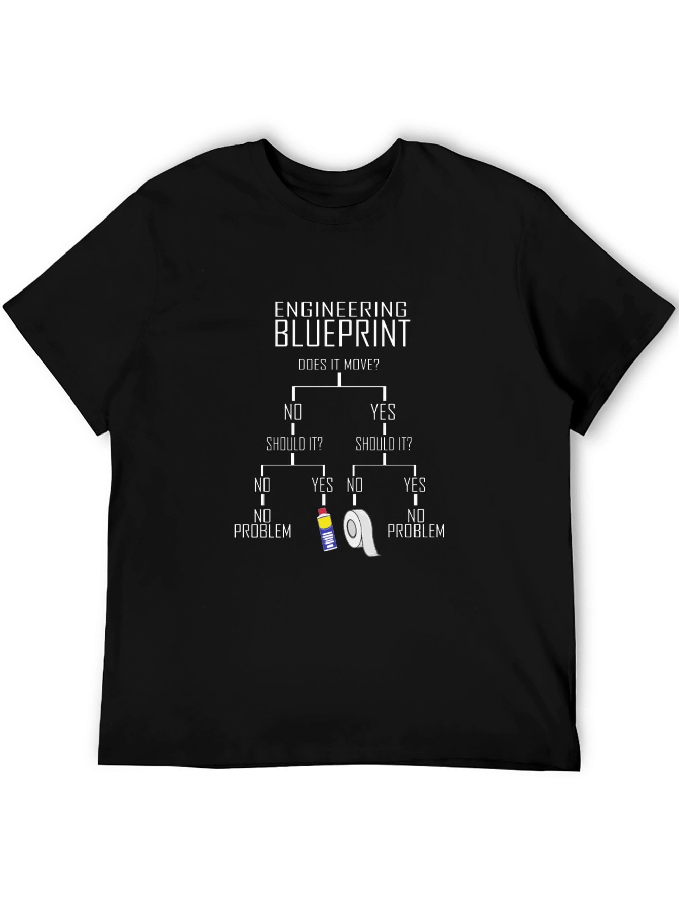 Engineering Blueprint Flowchart T-Shirt