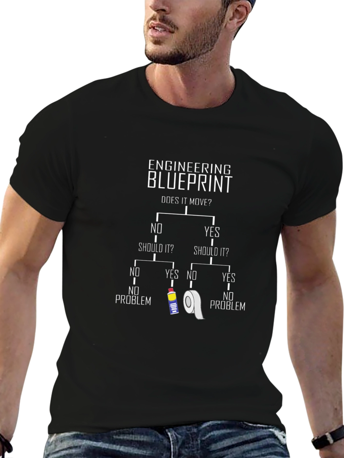 Engineering Blueprint Flowchart T-Shirt