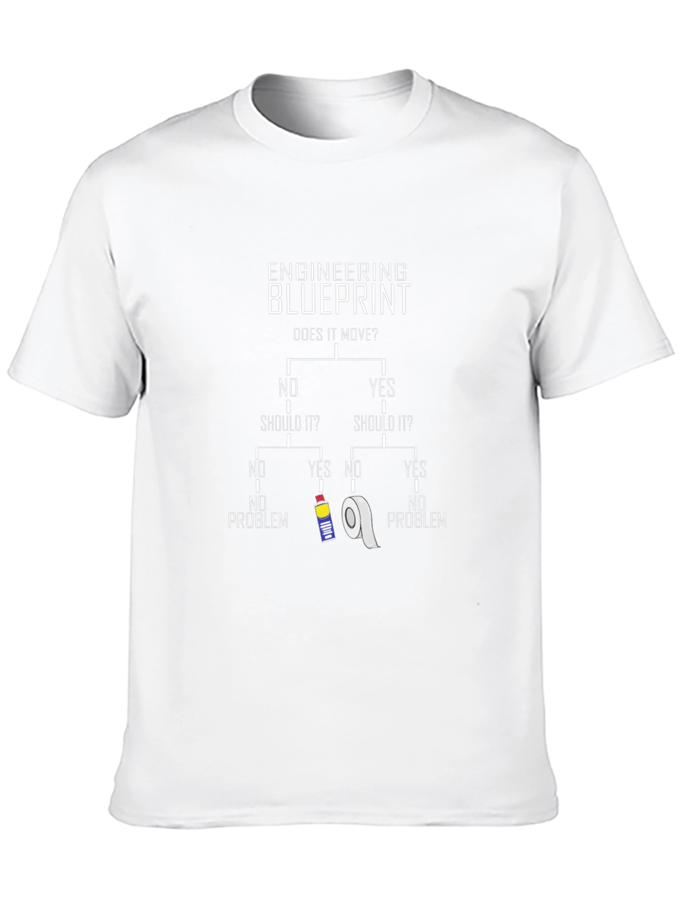 Engineering Blueprint Flowchart T-Shirt