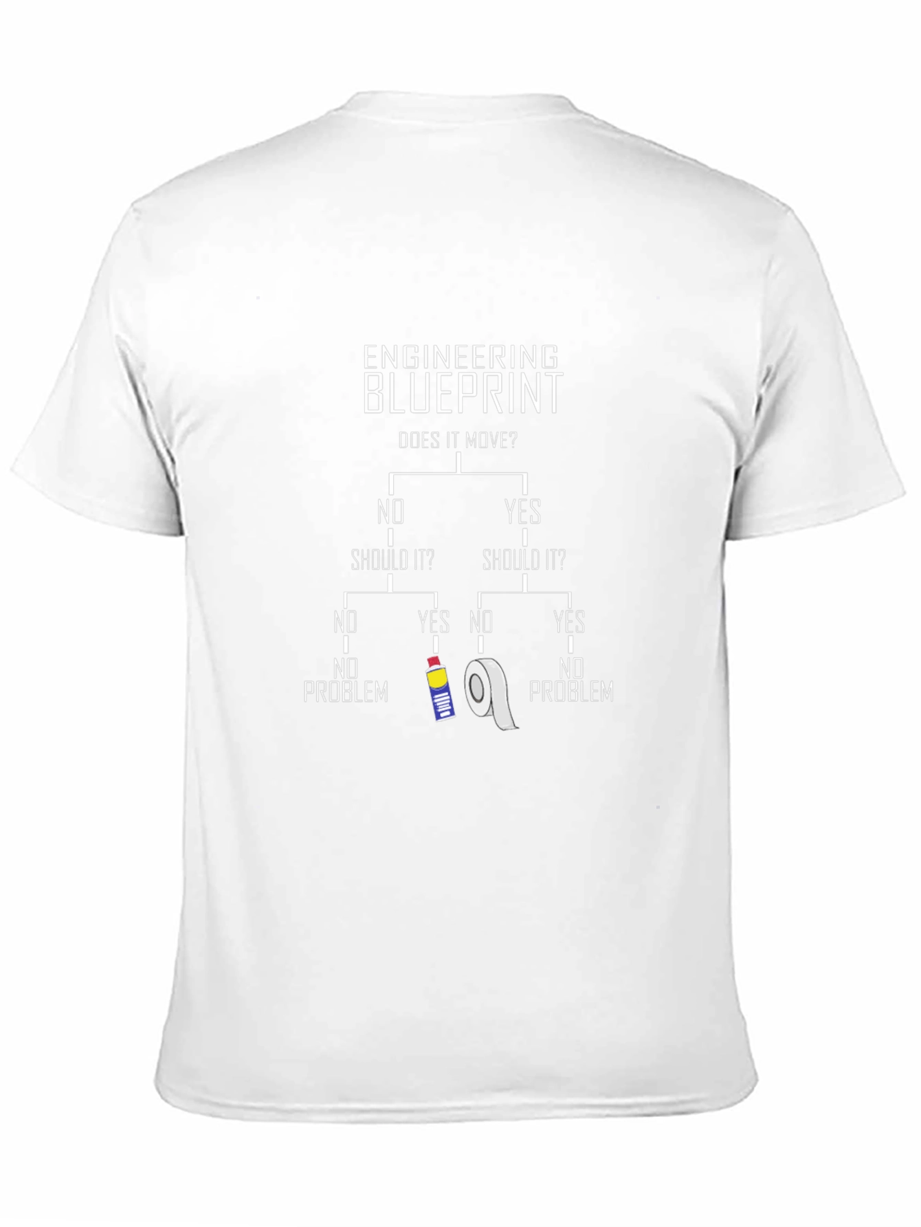 Engineering Blueprint Flowchart T-Shirt