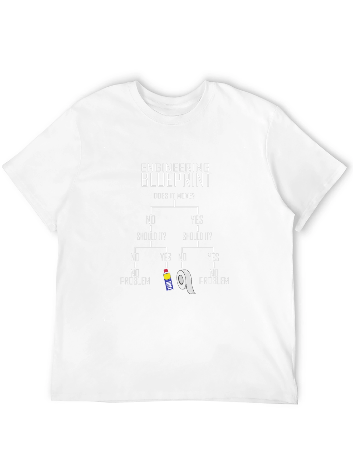 Engineering Blueprint Flowchart T-Shirt