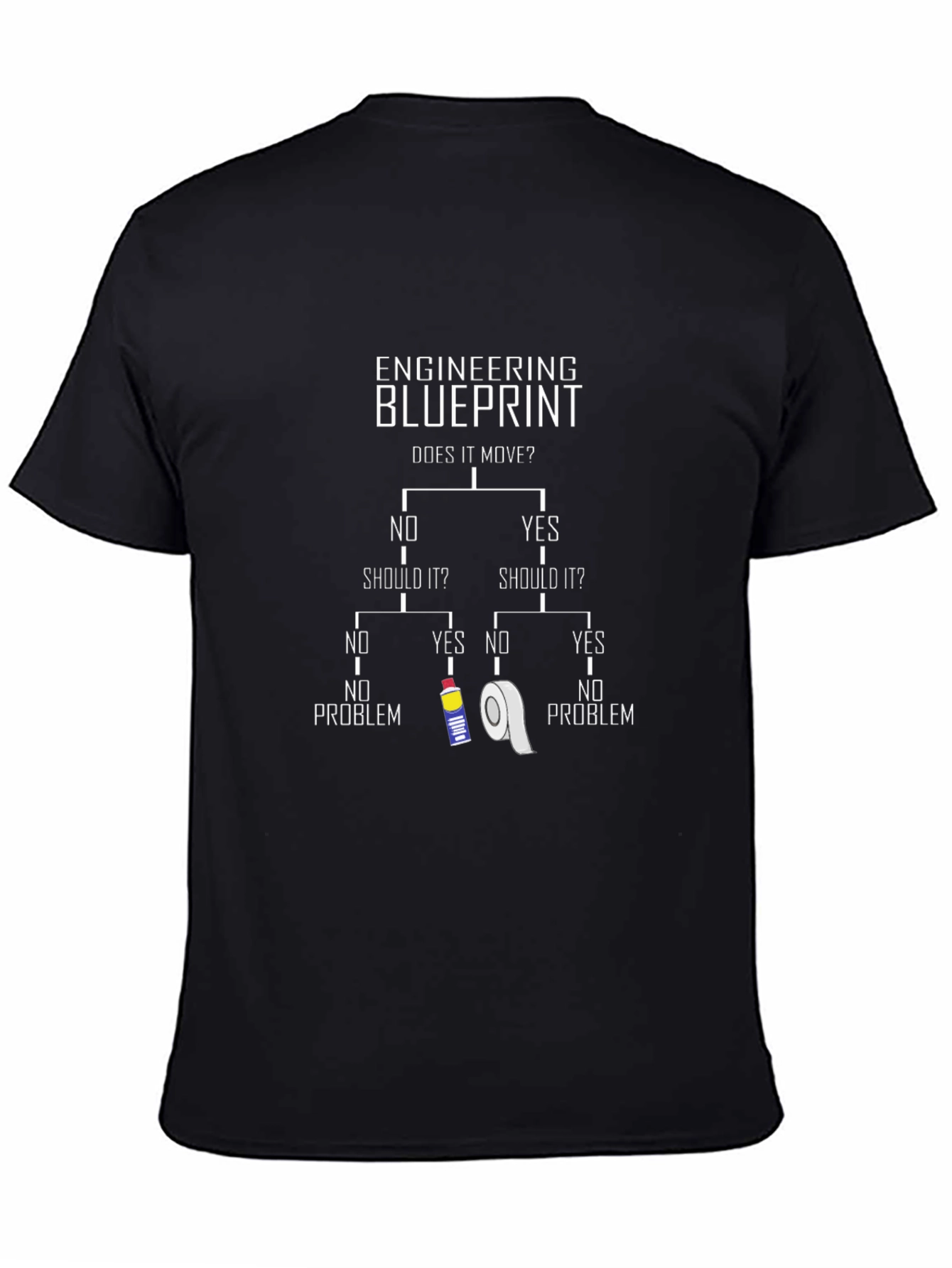 Engineering Blueprint Flowchart T-Shirt