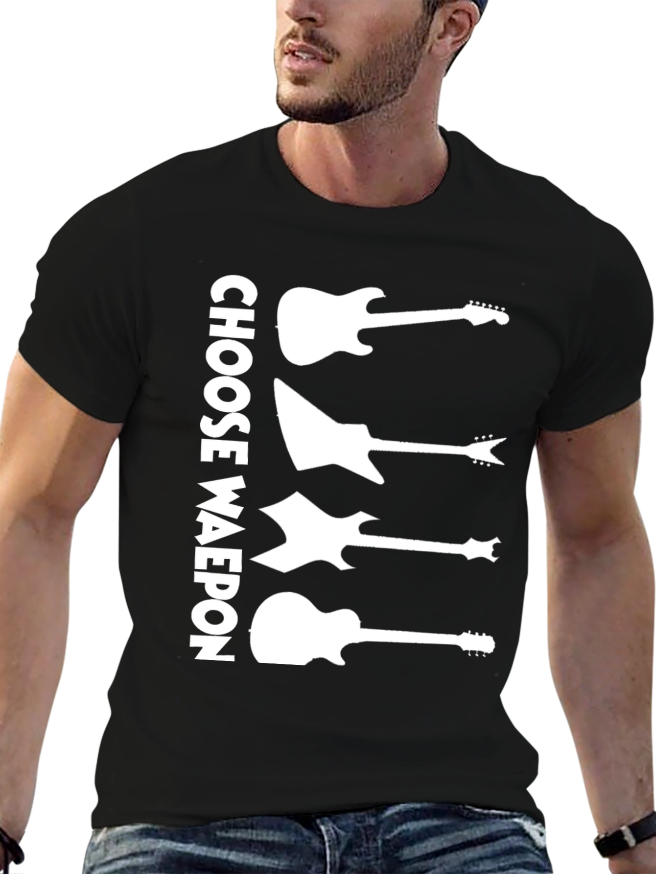 Choose Weapon Guitar T-Shirt - Rock Music Tee