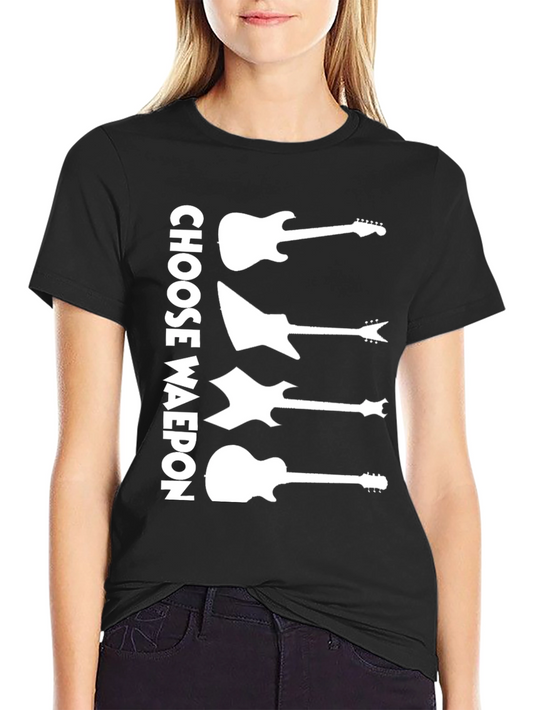 Choose Weapon Guitar T-Shirt - Rock Music Tee