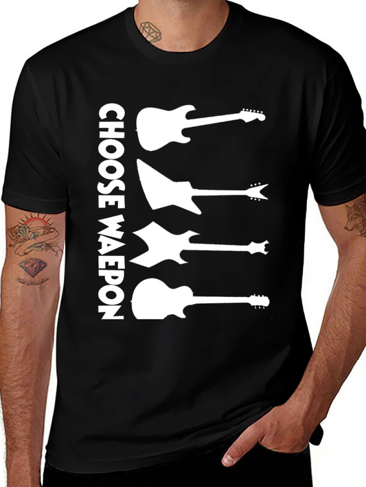 Choose Weapon Guitar T-Shirt - Rock Music Tee