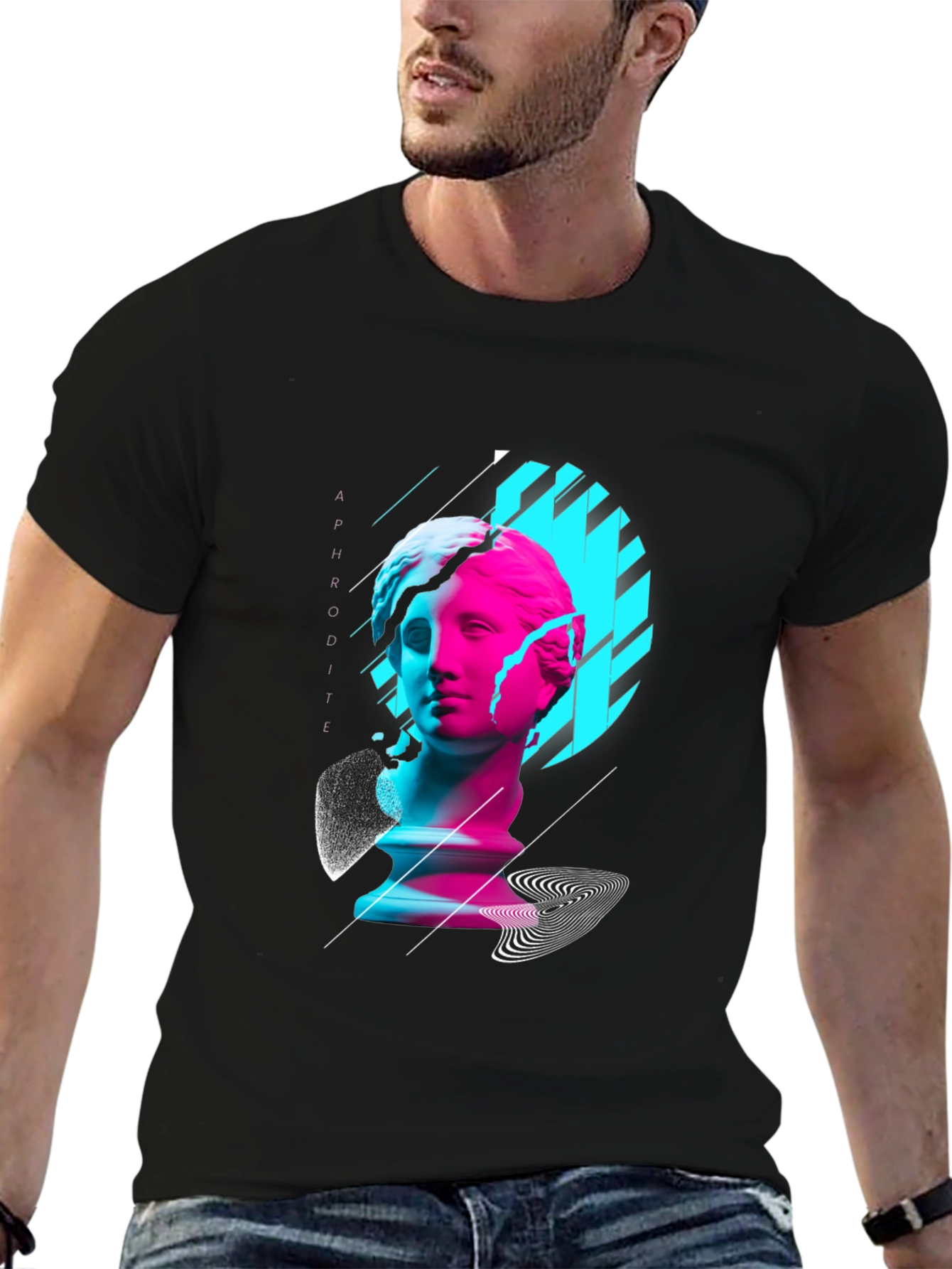 Aphrodite Graphic Tee - Stylish Black T-Shirt