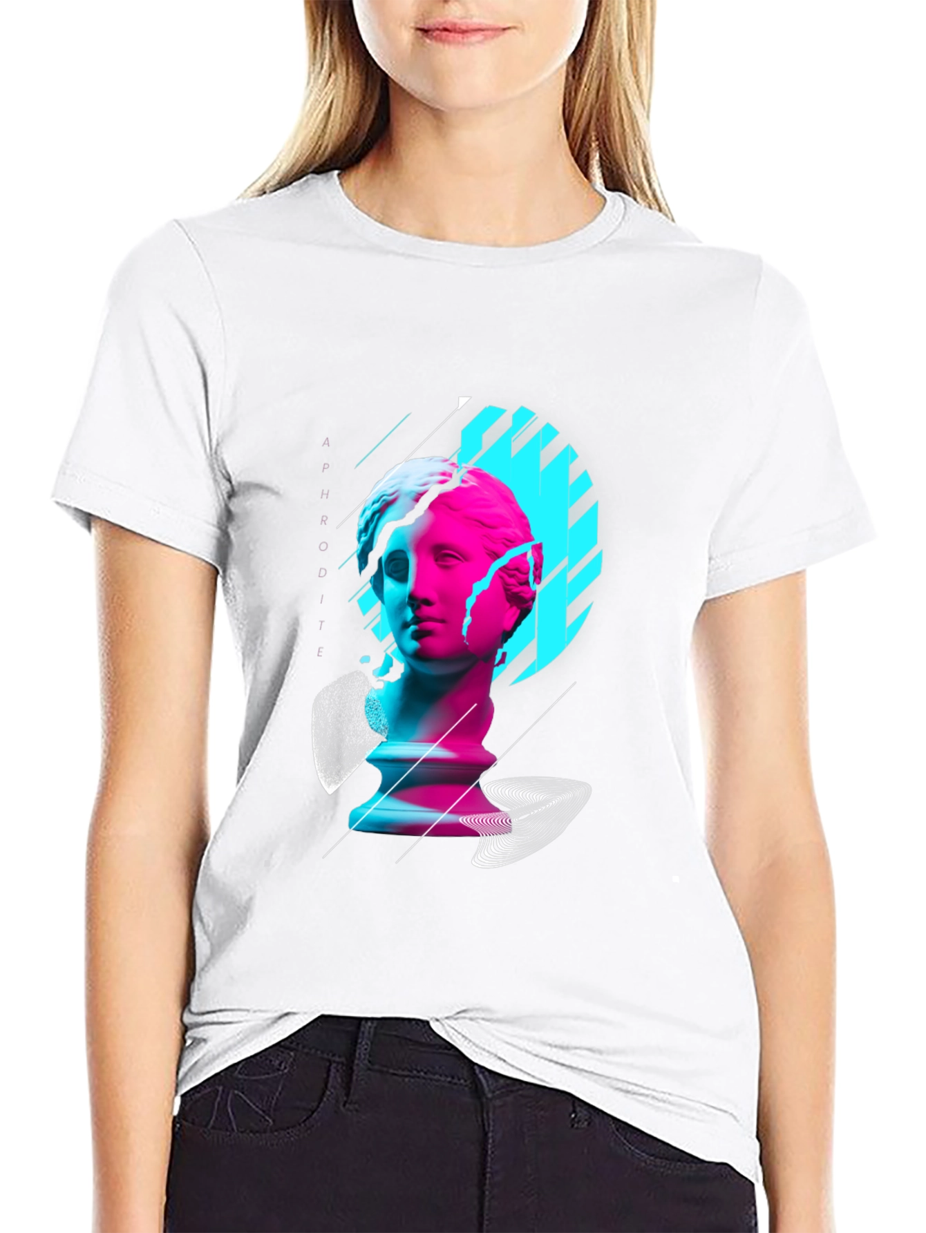 Aphrodite Graphic Tee - Stylish Black T-Shirt