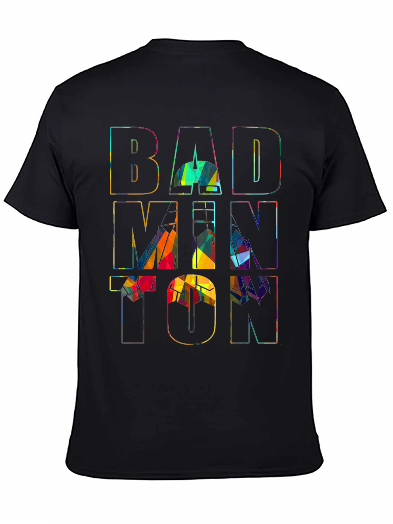 Badminton Graphic Tee - Sporty Black T-Shirt