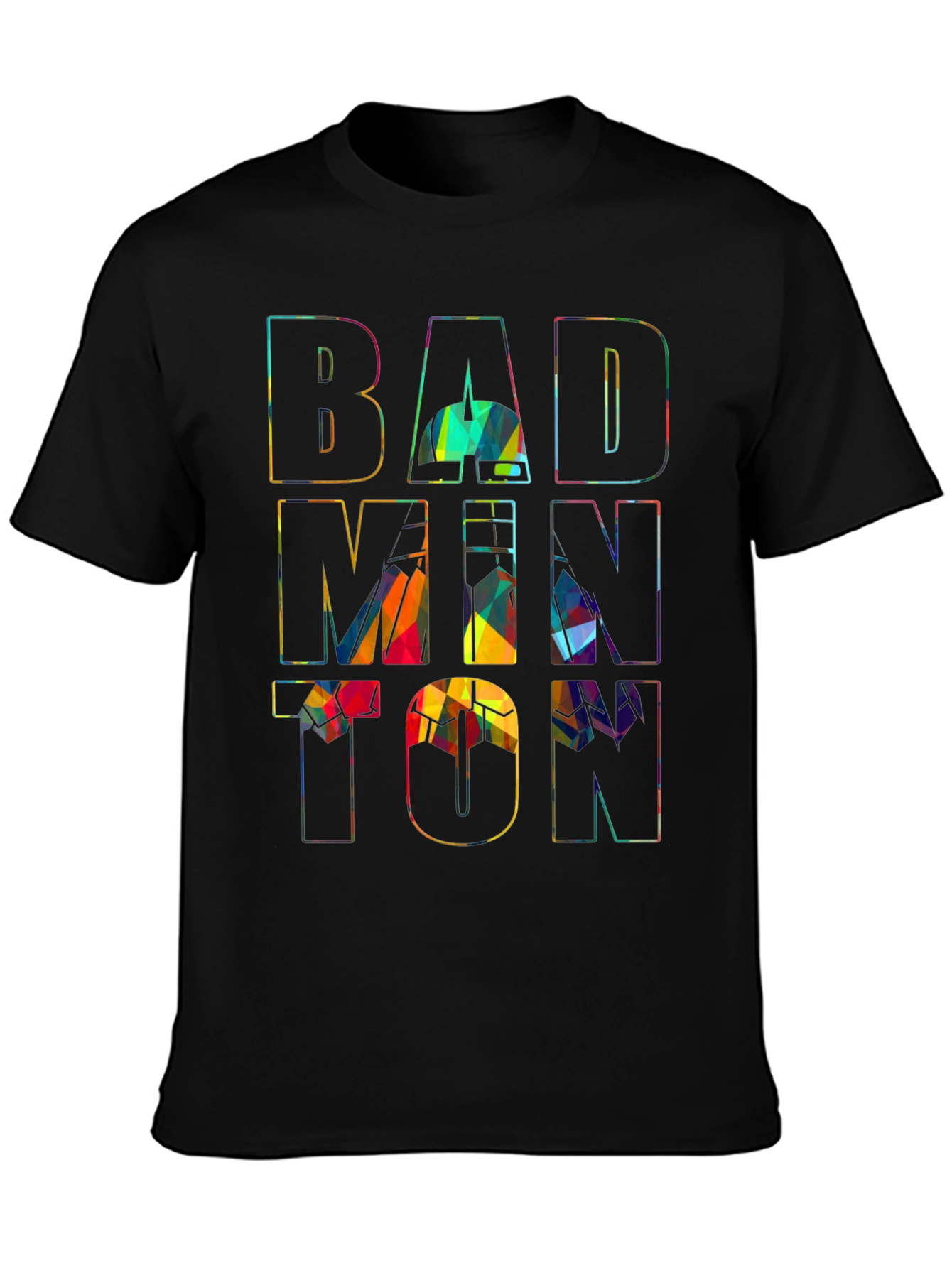 Badminton Graphic Tee - Sporty Black T-Shirt