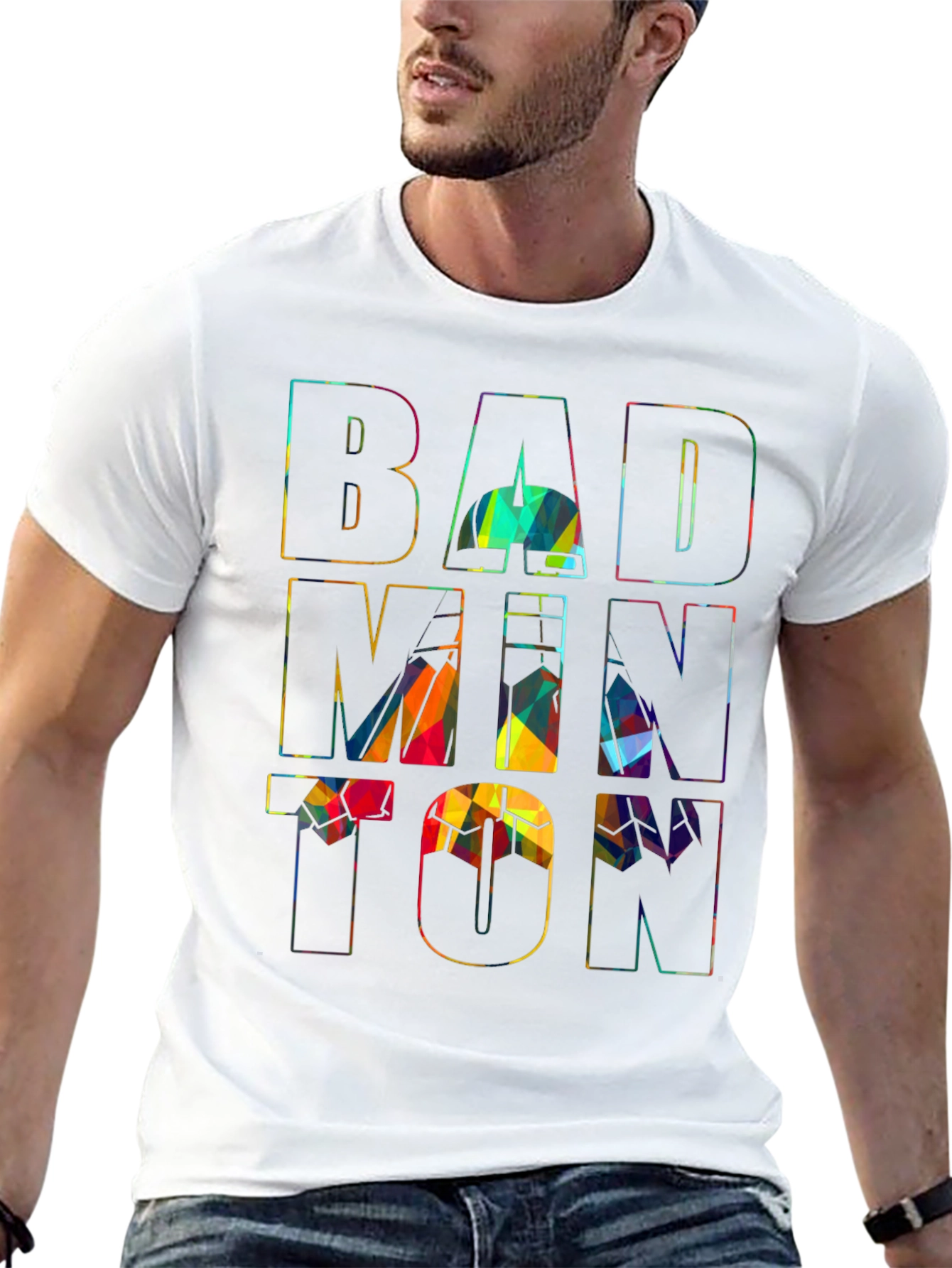 Badminton Graphic Tee - Sporty Black T-Shirt