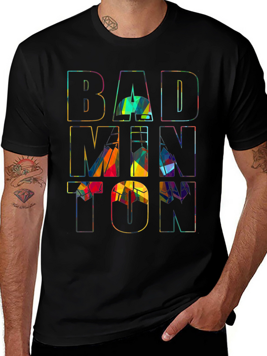 Badminton Graphic Tee - Sporty Black T-Shirt