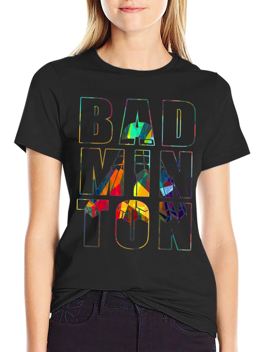 Badminton Graphic Tee - Sporty Black T-Shirt