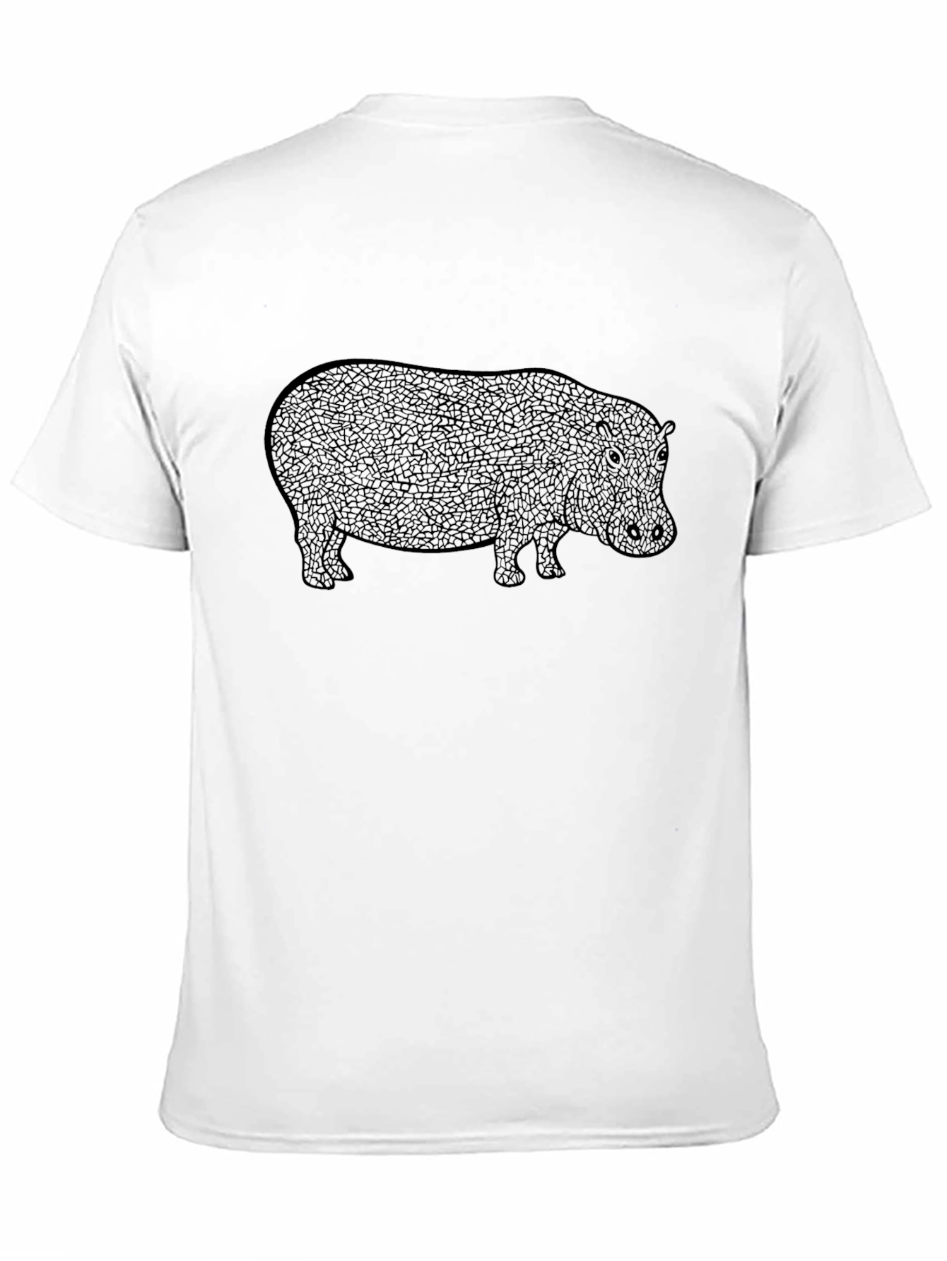 Black Hippo Graphic T-Shirt - Casual Style