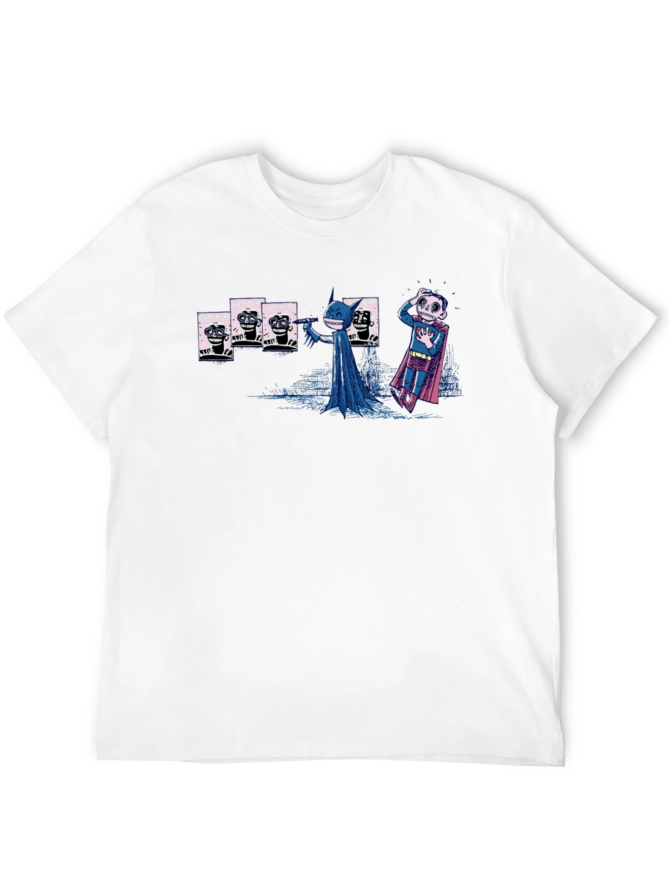 Batman Superman T-Shirt - Dark Humor Comic Tee