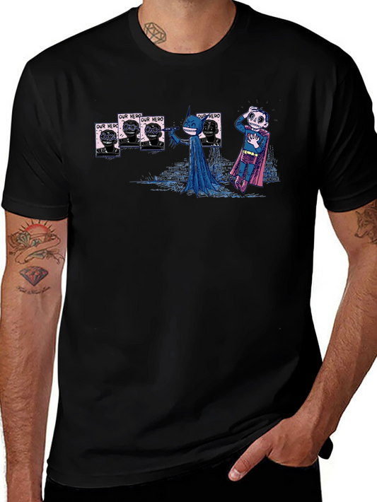 Batman Superman T-Shirt - Dark Humor Comic Tee
