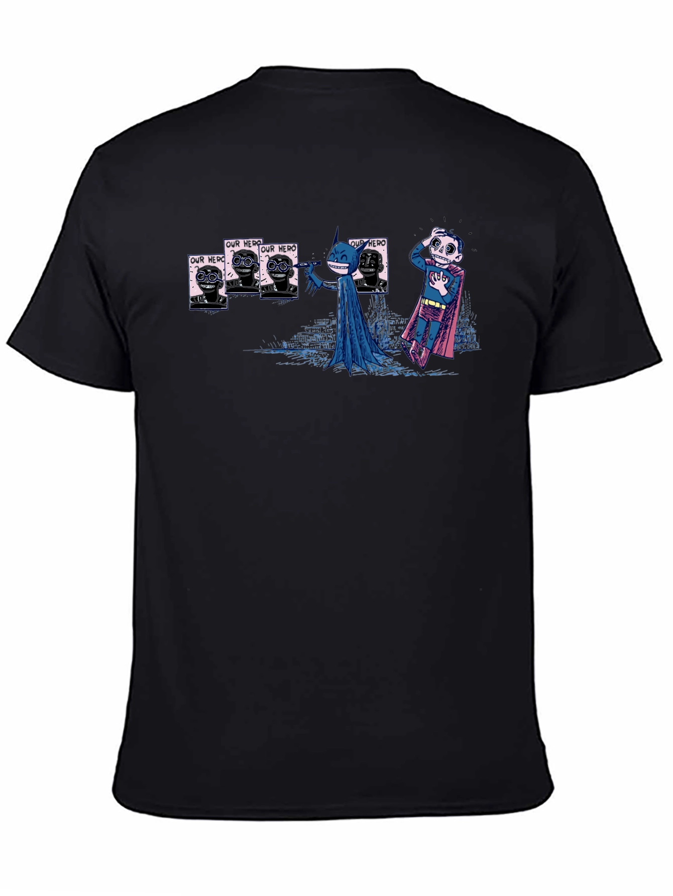 Batman Superman T-Shirt - Dark Humor Comic Tee