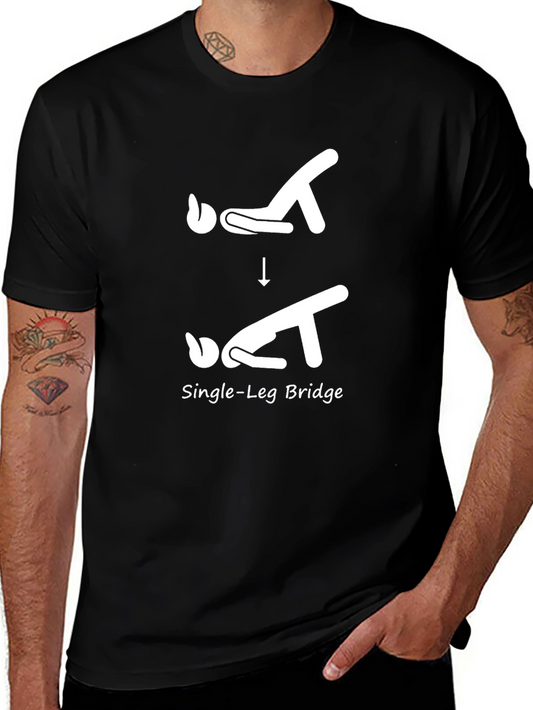 Single-Leg Bridge Exercise Graphic T-Shirt