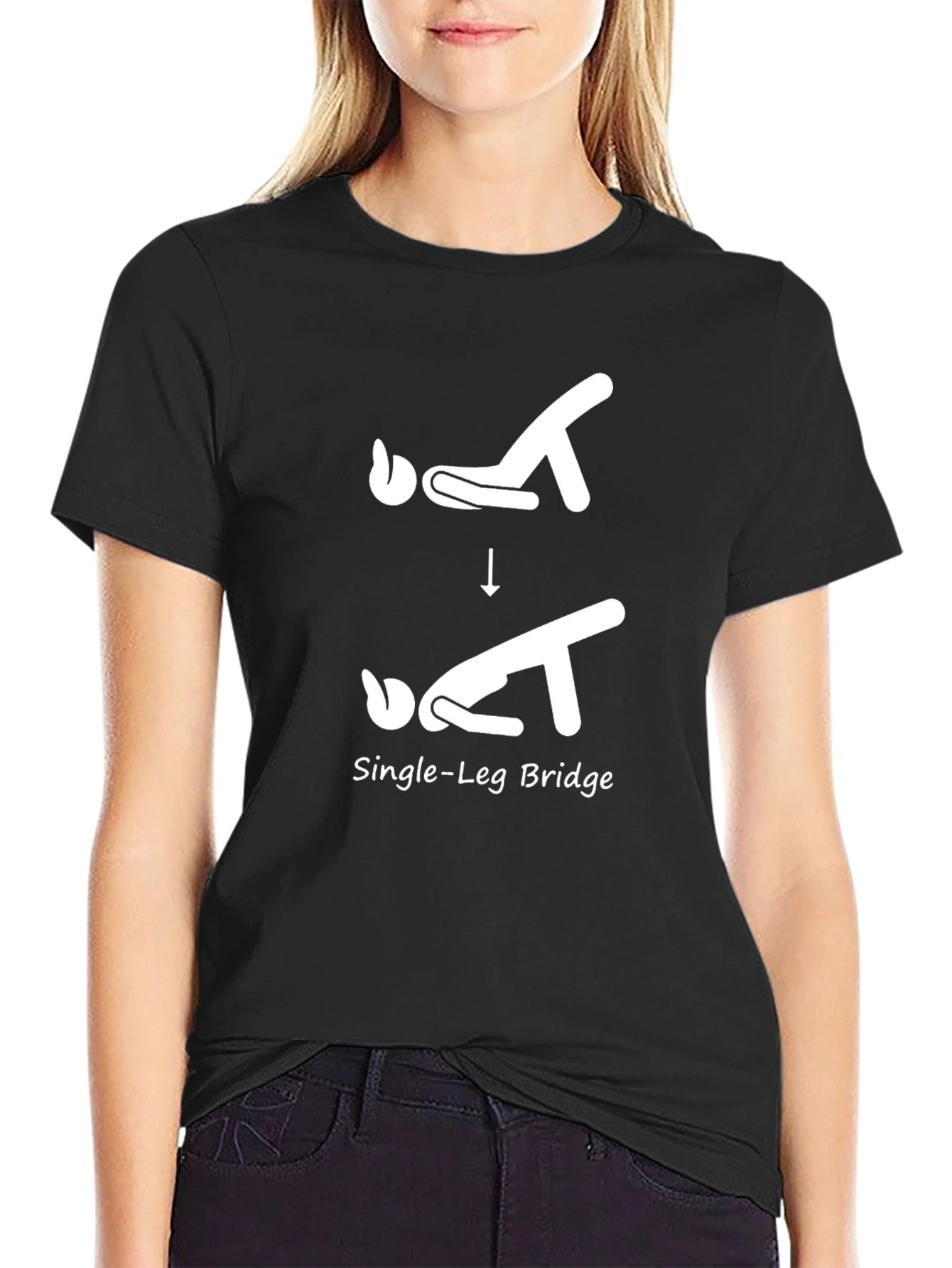 Single-Leg Bridge Exercise Graphic T-Shirt