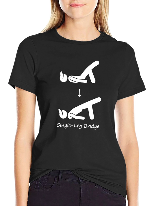 Single-Leg Bridge Exercise Graphic T-Shirt