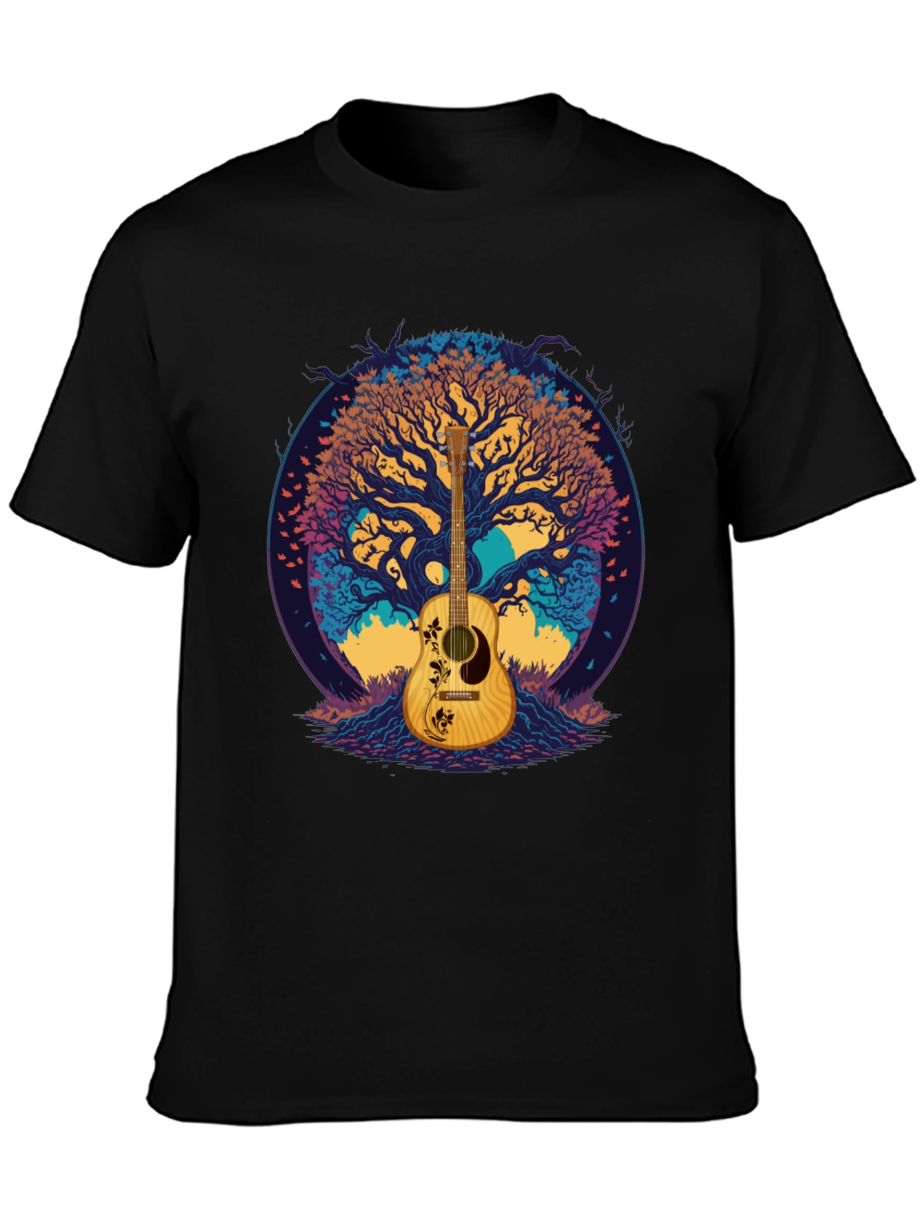 Guitar Tree Graphic Tee - Music Lovers T-Shirt