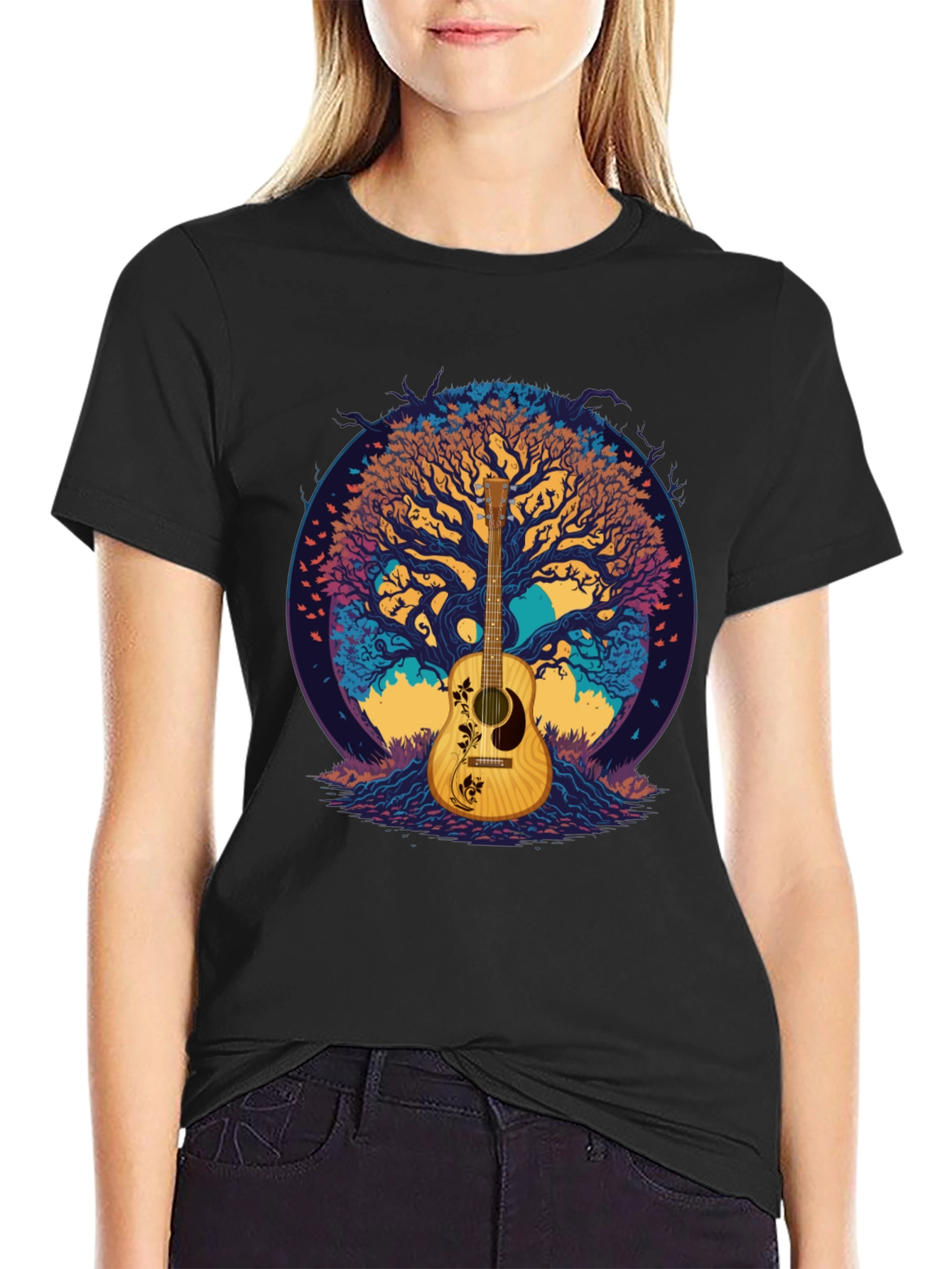 Guitar Tree Graphic Tee - Music Lovers T-Shirt