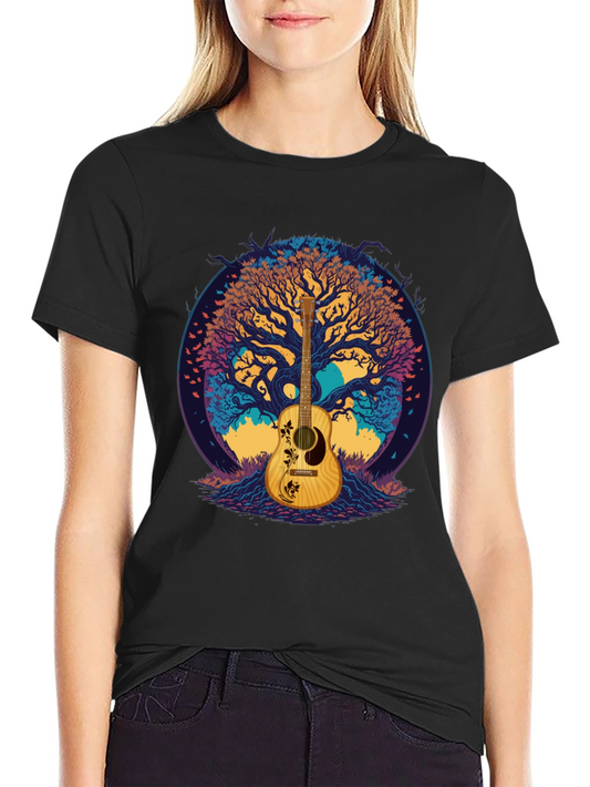 Guitar Tree Graphic Tee - Music Lovers T-Shirt