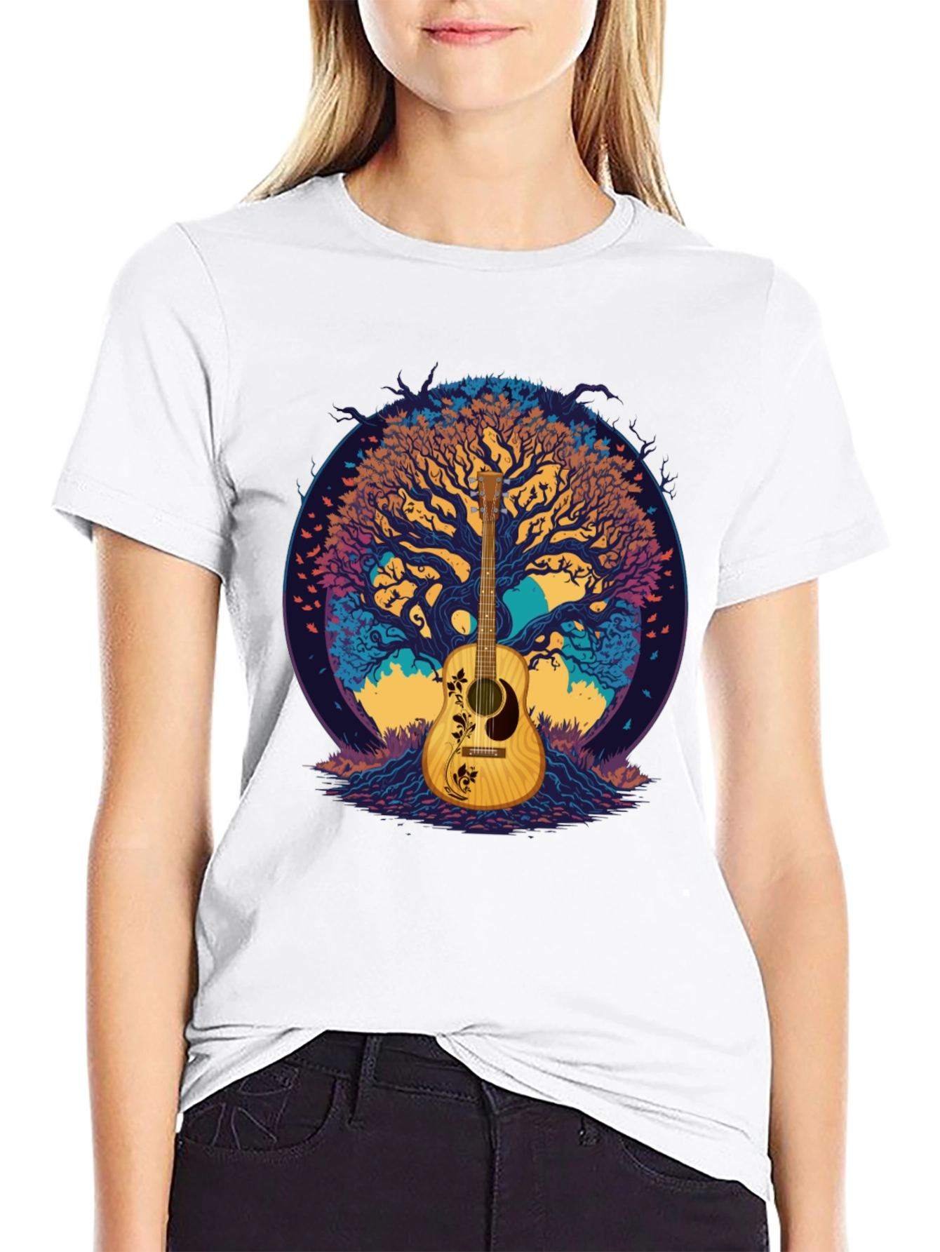 Guitar Tree Graphic Tee - Music Lovers T-Shirt