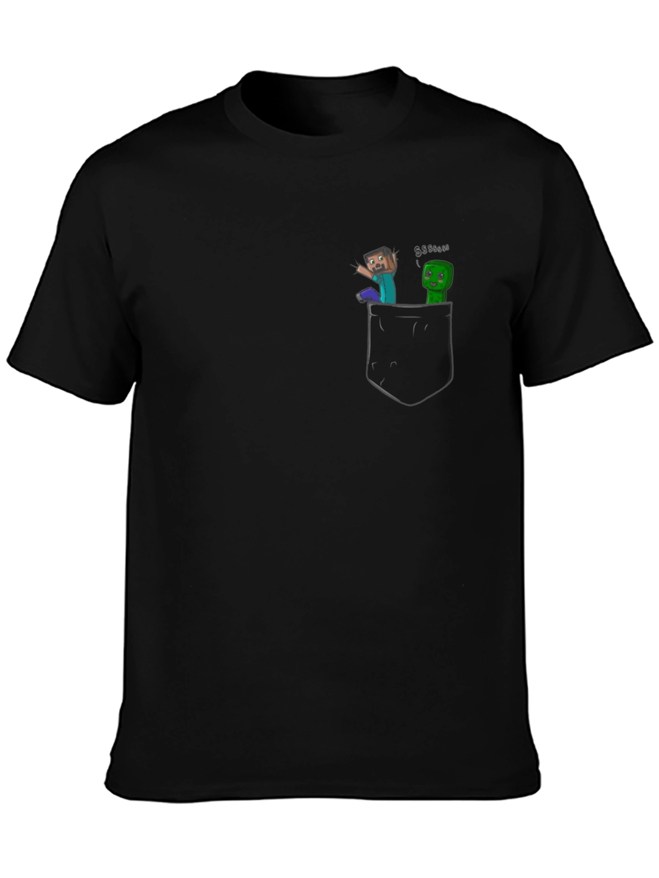Minecraft Pocket Tee - Black