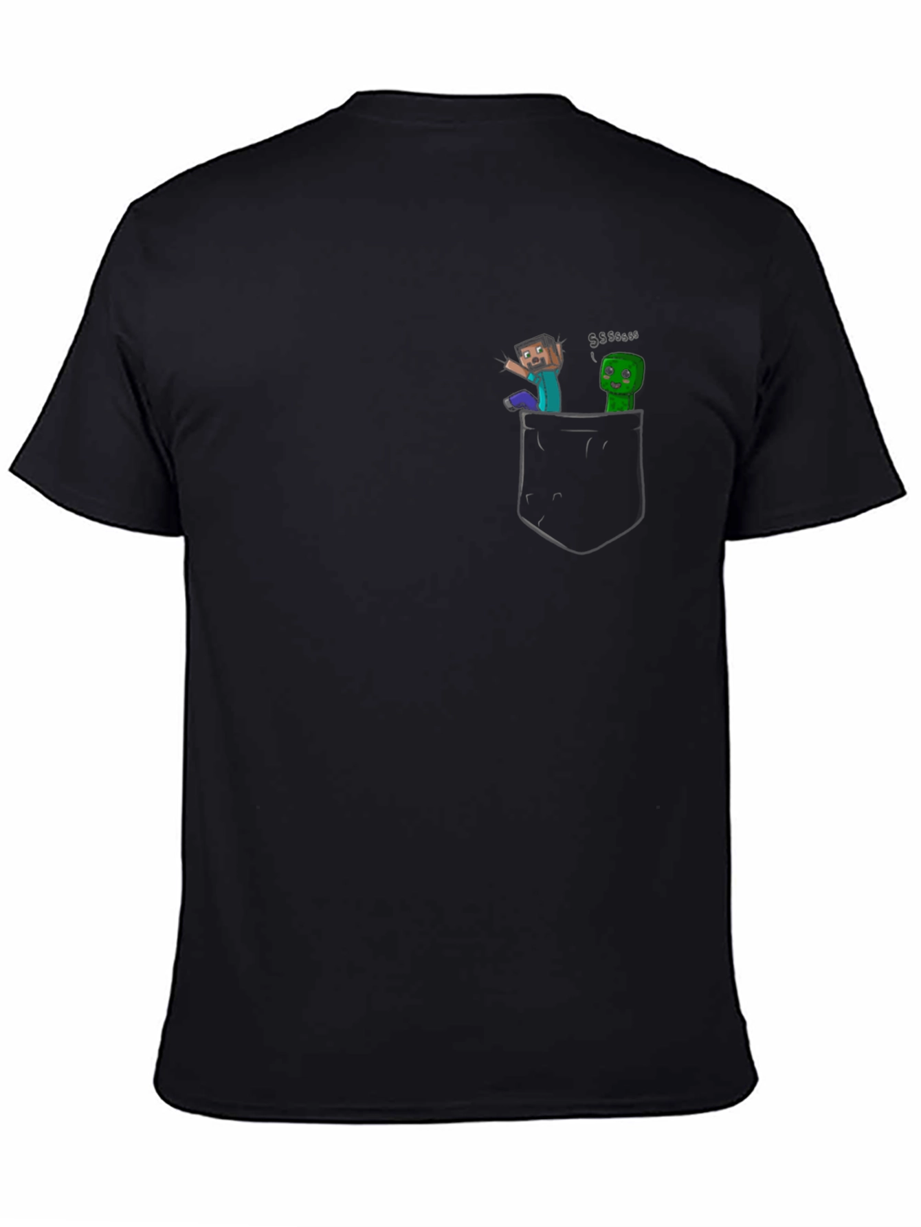 Minecraft Pocket Tee - Black