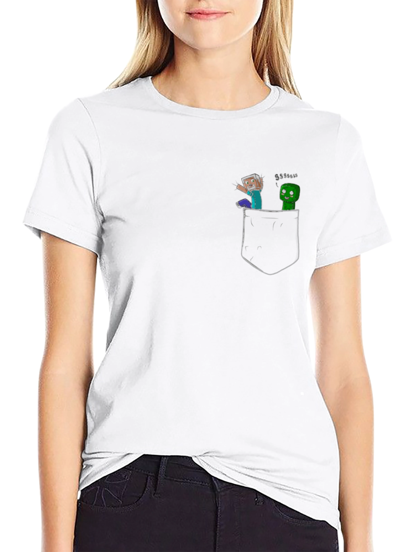 Minecraft Pocket Tee - Black