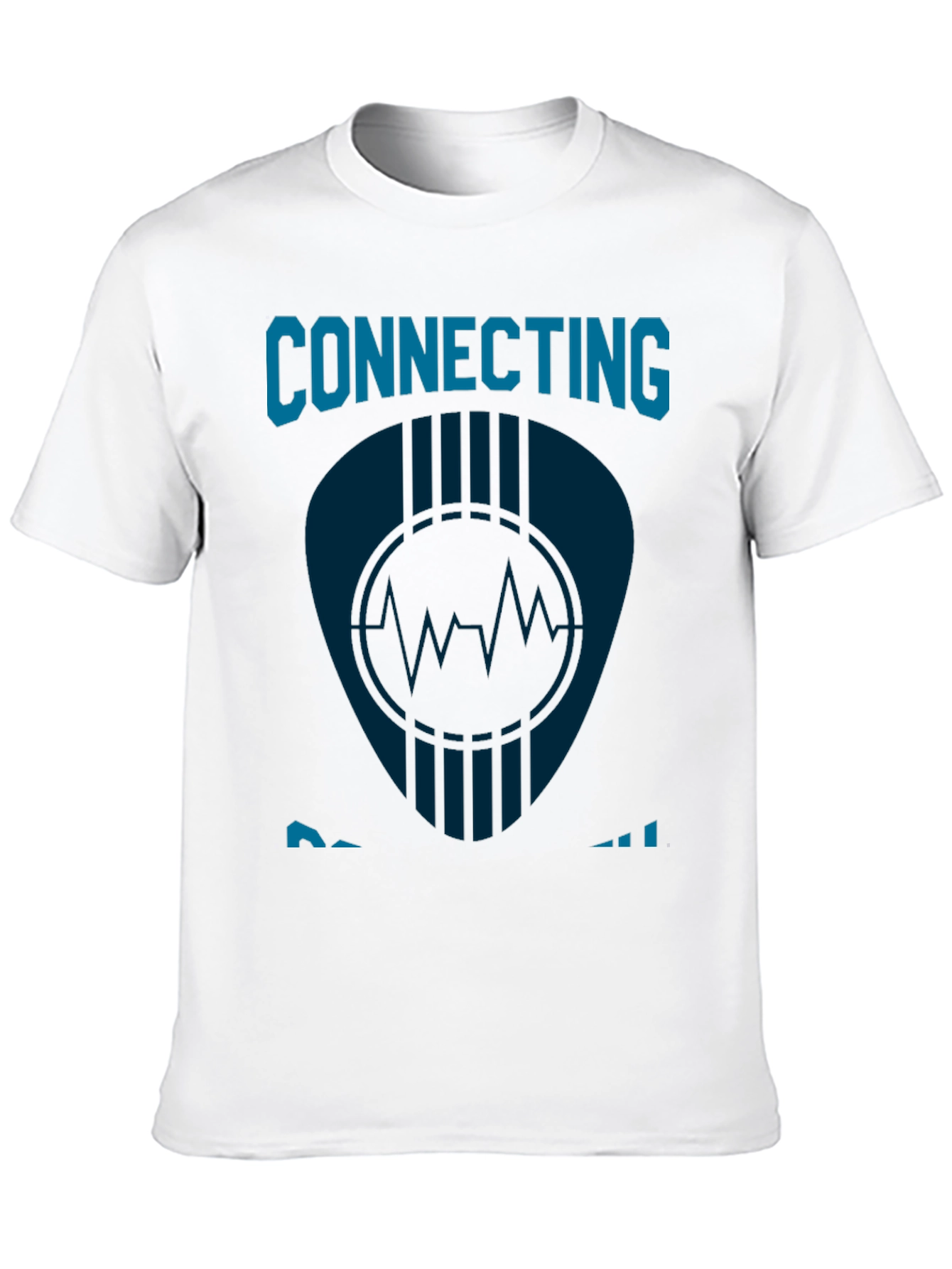 Connecting Waves Black Graphic T-Shirt