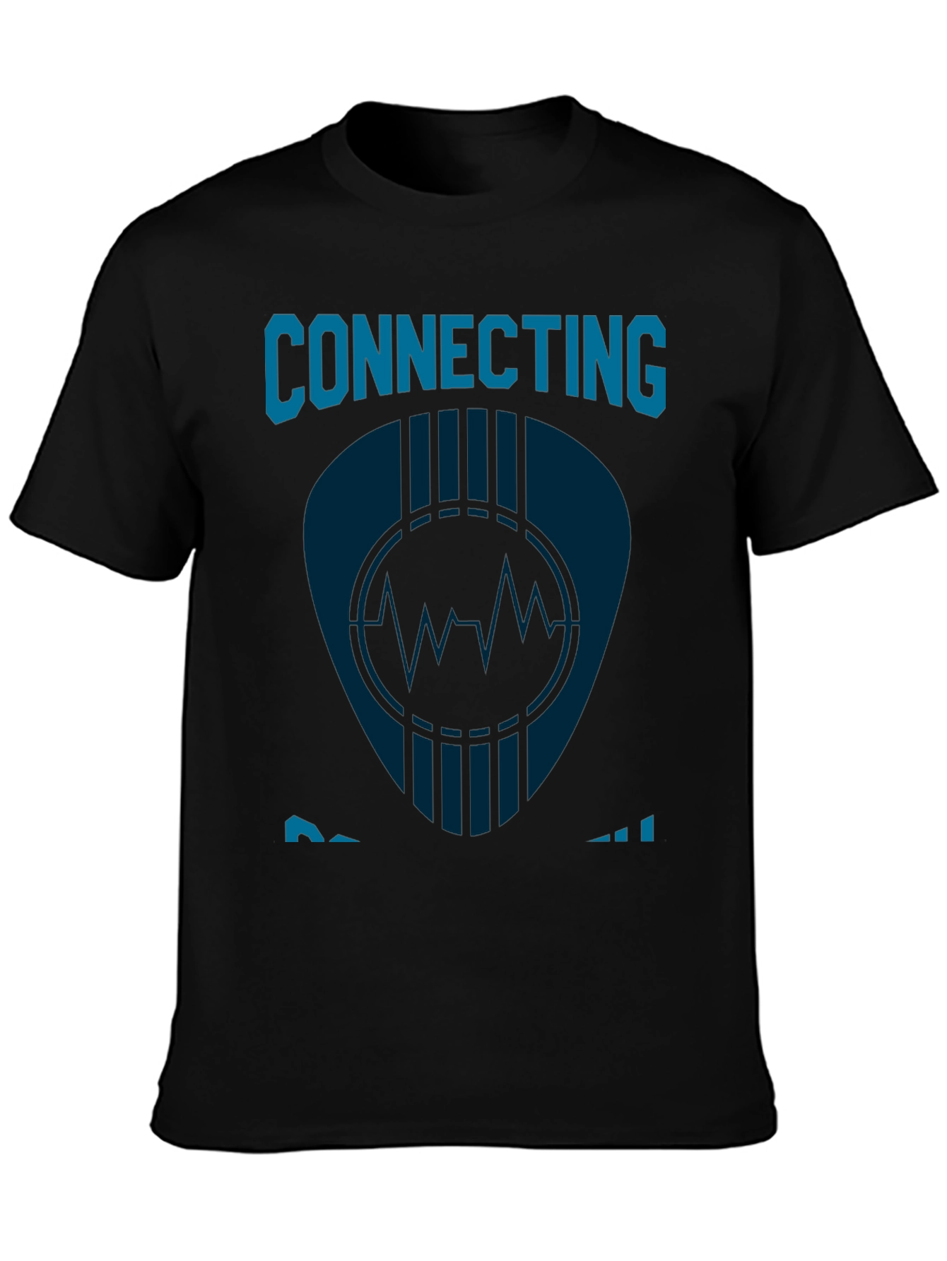 Connecting Waves Black Graphic T-Shirt