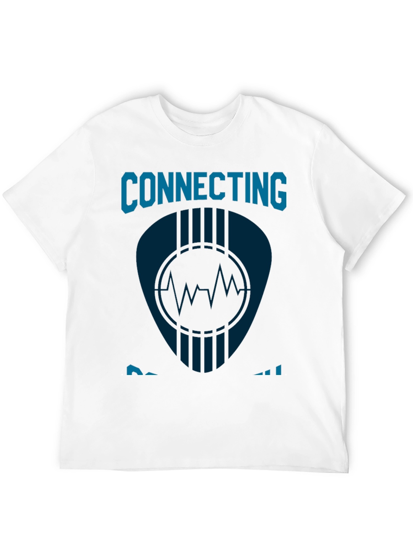 Connecting Waves Black Graphic T-Shirt