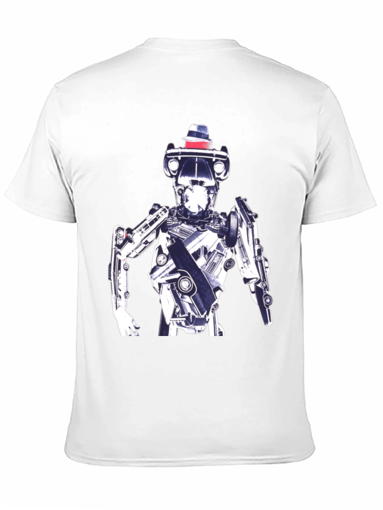 Robot in Hat Graphic Tee - Cool Sci-Fi Style