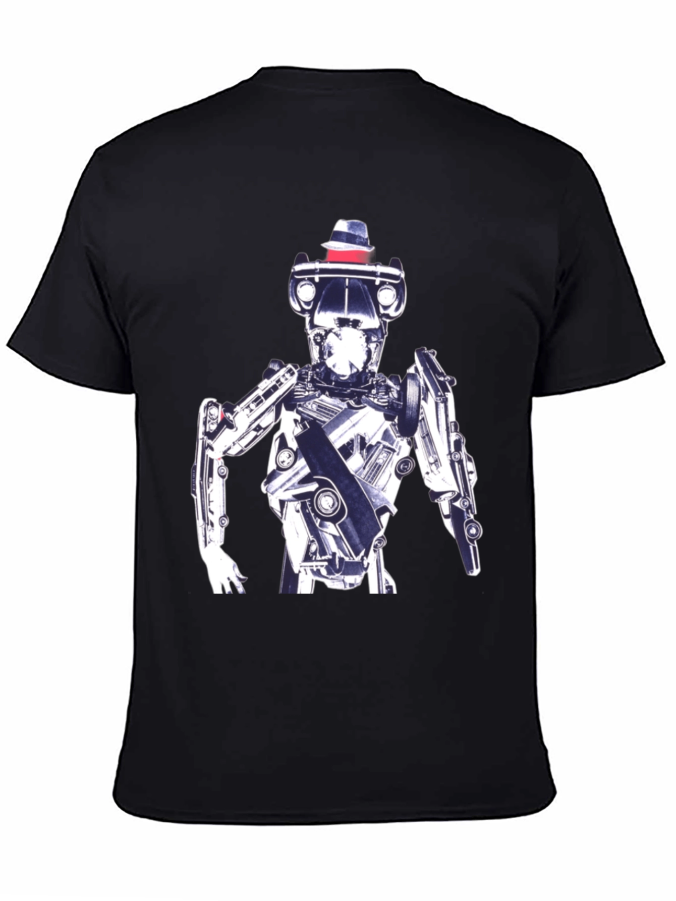 Robot in Hat Graphic Tee - Cool Sci-Fi Style