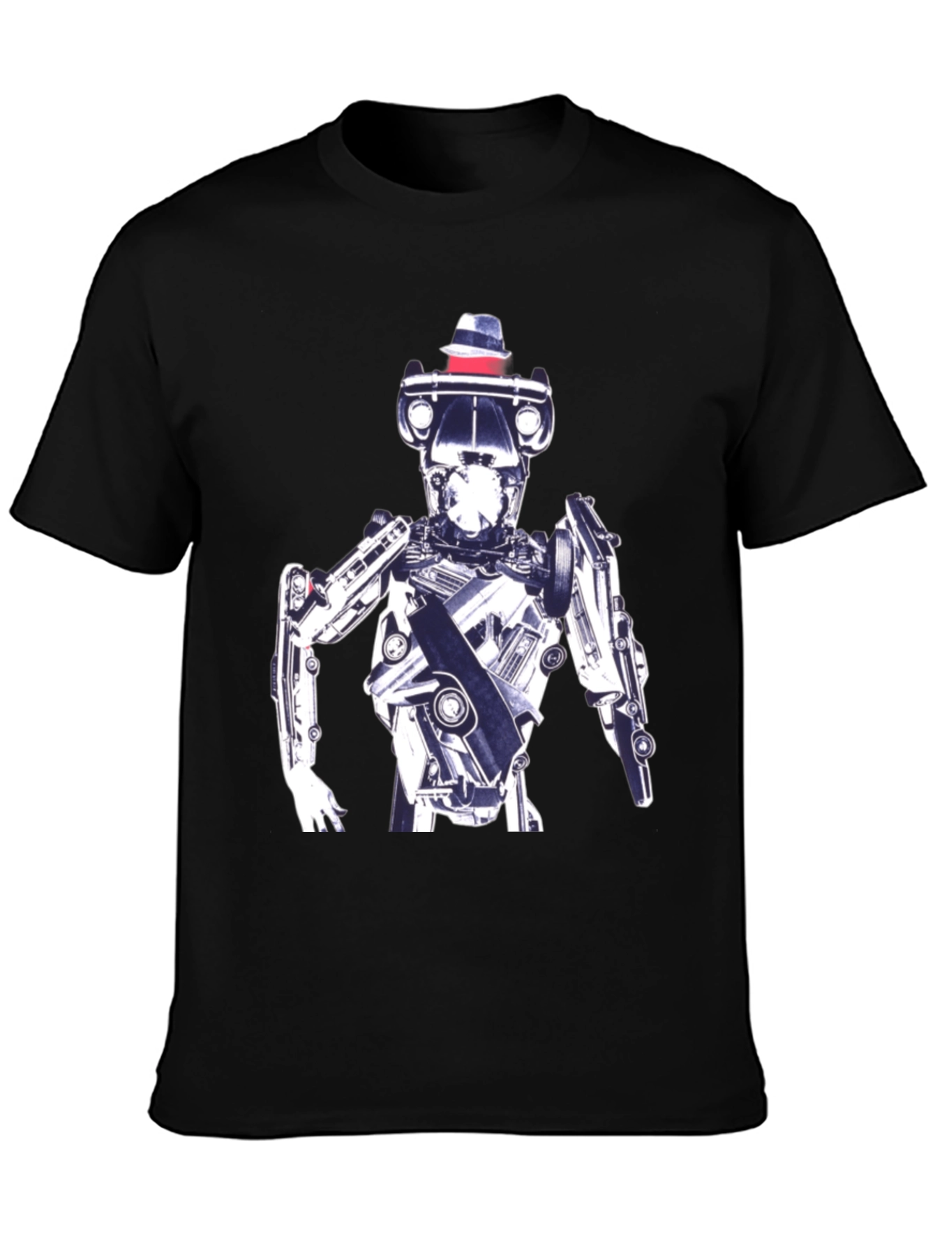Robot in Hat Graphic Tee - Cool Sci-Fi Style